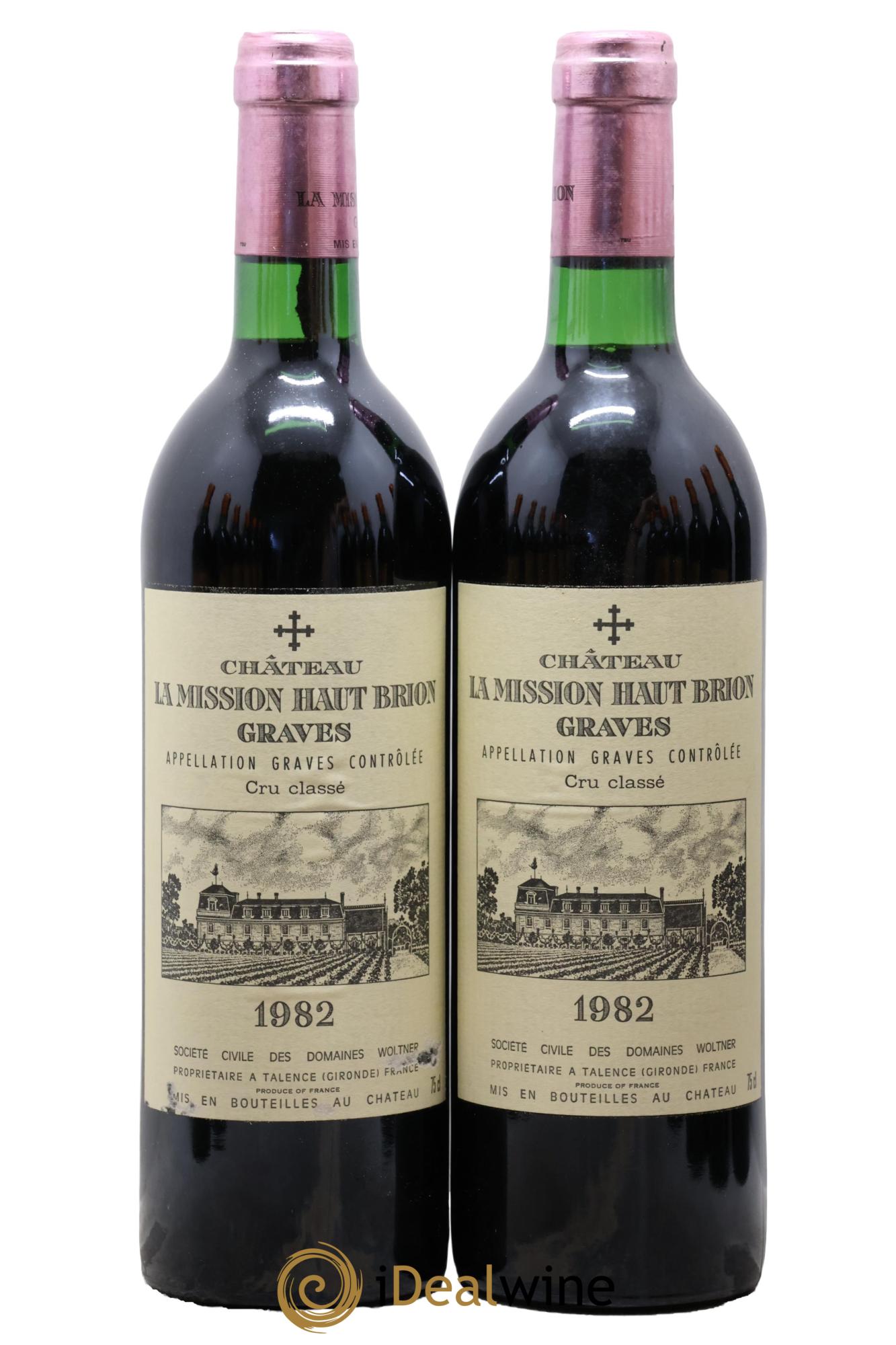 Château la Mission Haut-Brion Cru Classé de Graves 1982 - Lot of 2 bottles - 0