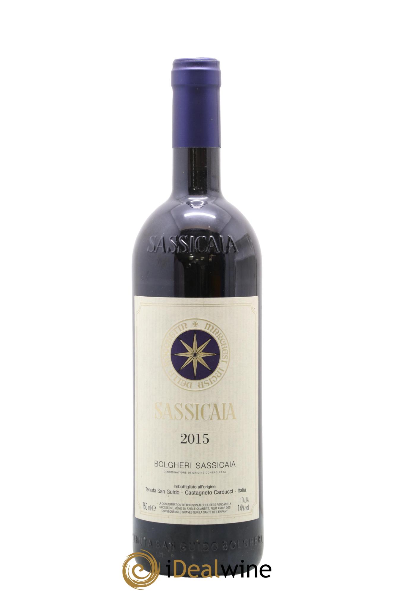 Bolgheri DOC Sassicaia Tenuta San Guido 2015 - Lot de 1 bouteille - 0