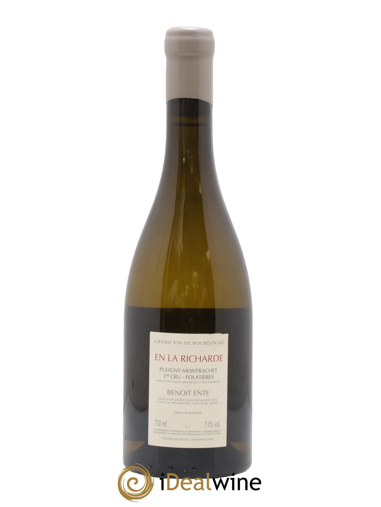Puligny-Montrachet 1er Cru Folatières En la Richarde Benoit Ente 2019 - Lotto di 1 bottiglia - 1