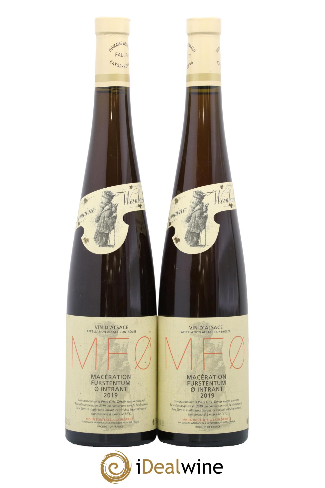 Alsace MFO Macération Furstentum 0 Intrant Weinbach 2019 - Lot de 2 bouteilles - 0