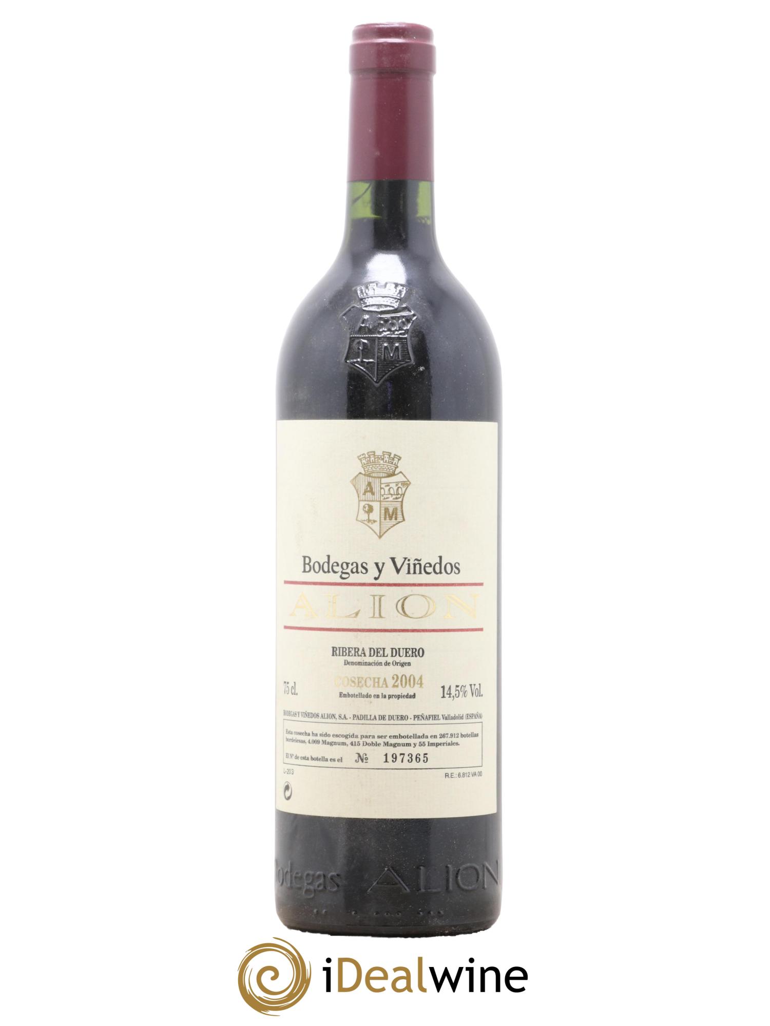 Ribera Del Duero DO Vega Sicilia Alion Famille Alvarez 2004 - Lot de 1 bouteille - 0