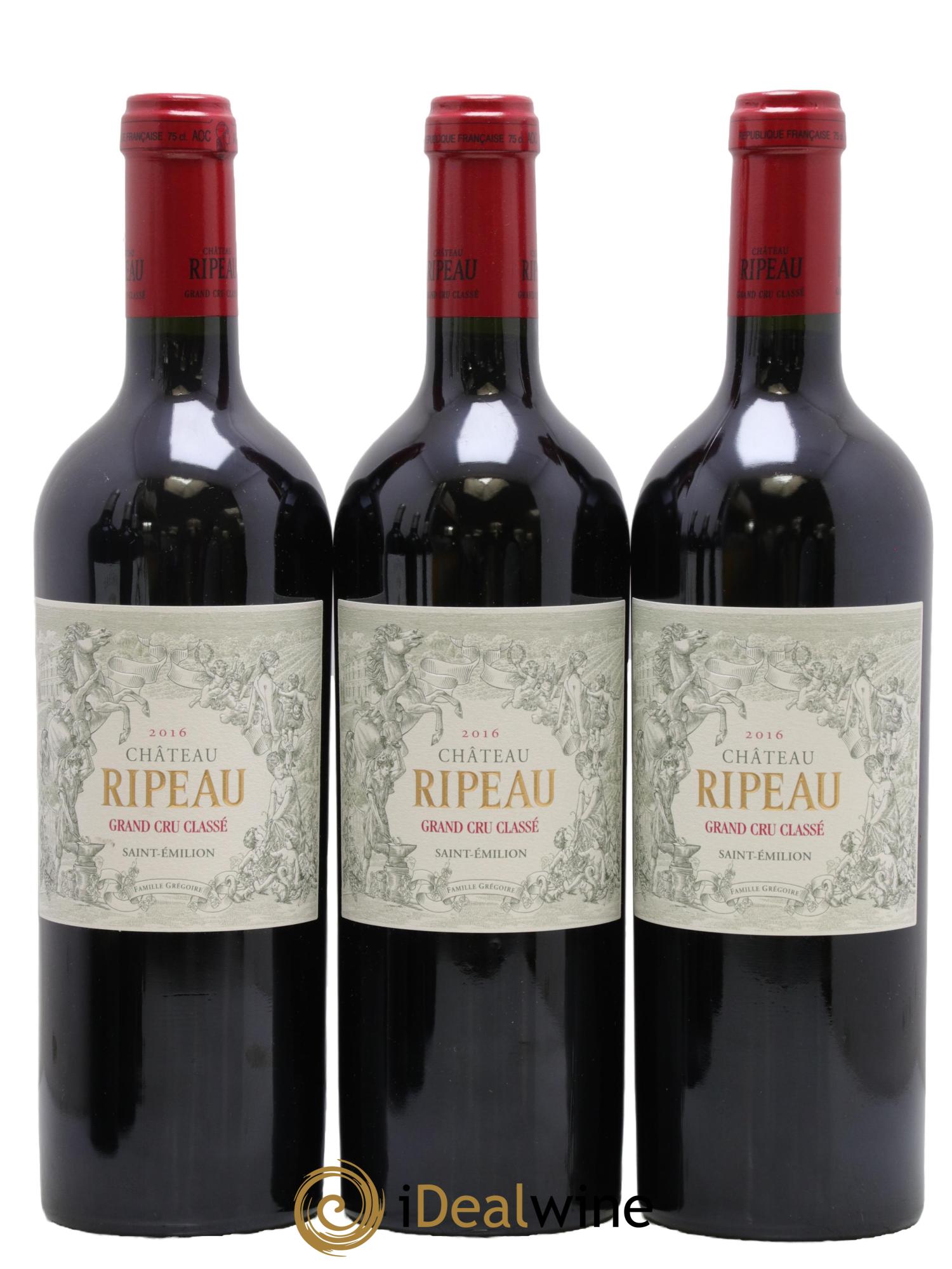 Château Ripeau Grand Cru Classé 2016 - Lotto di 3 bottiglie - 0