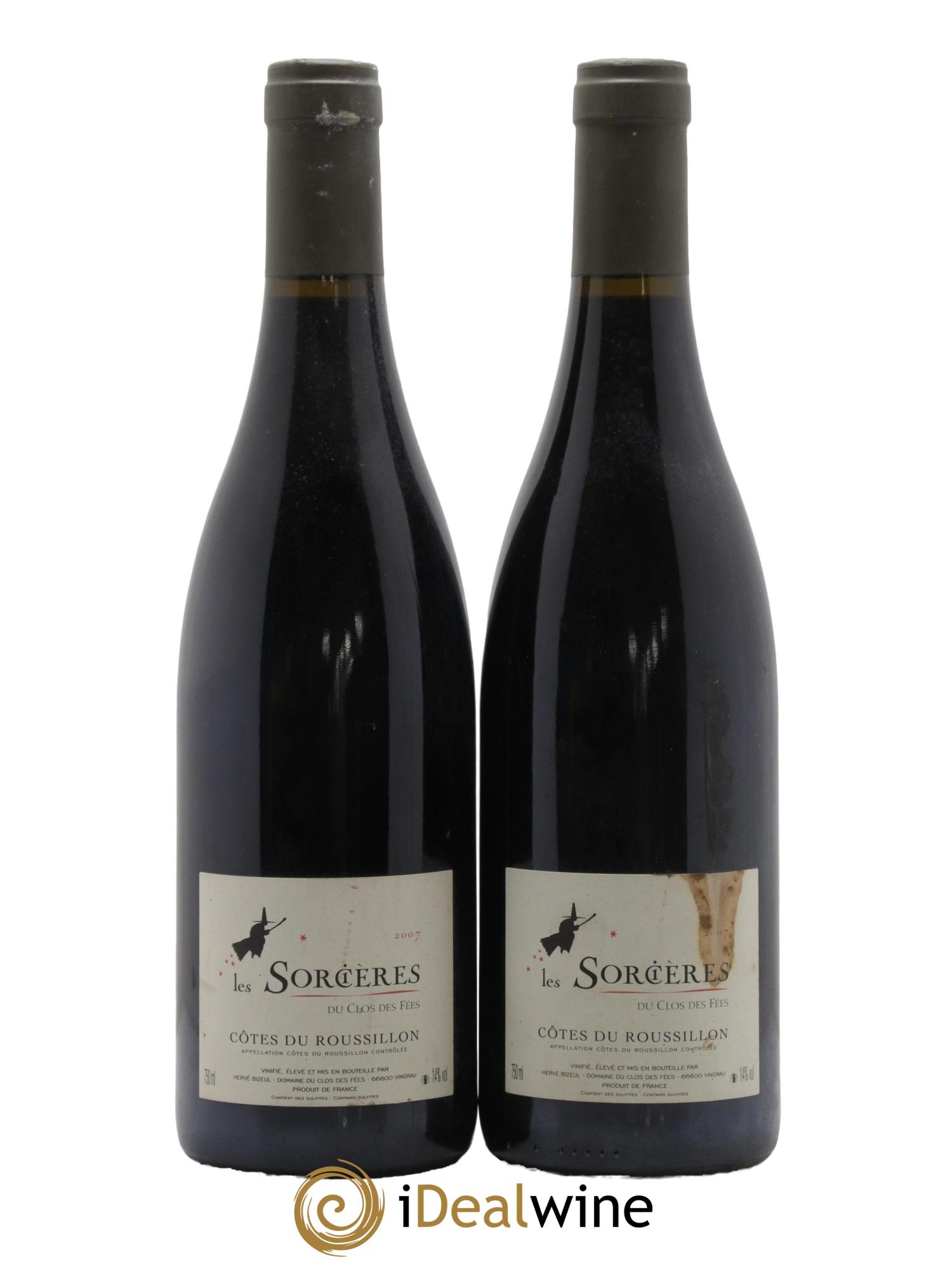 Côtes du Roussillon Clos des Fées Les Sorcières Hervé Bizeul 2007 - Lot de 2 bouteilles - 0