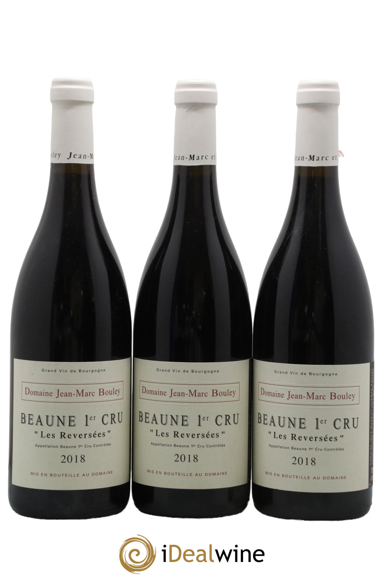 Beaune 1er Cru Les Reversées Jean-Marc Bouley 2018 - Lot of 3 bottles - 0