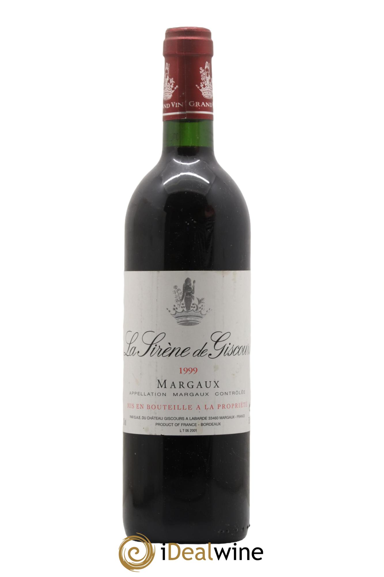 La Sirène de Giscours 1999 - Lot de 1 bouteille - 0