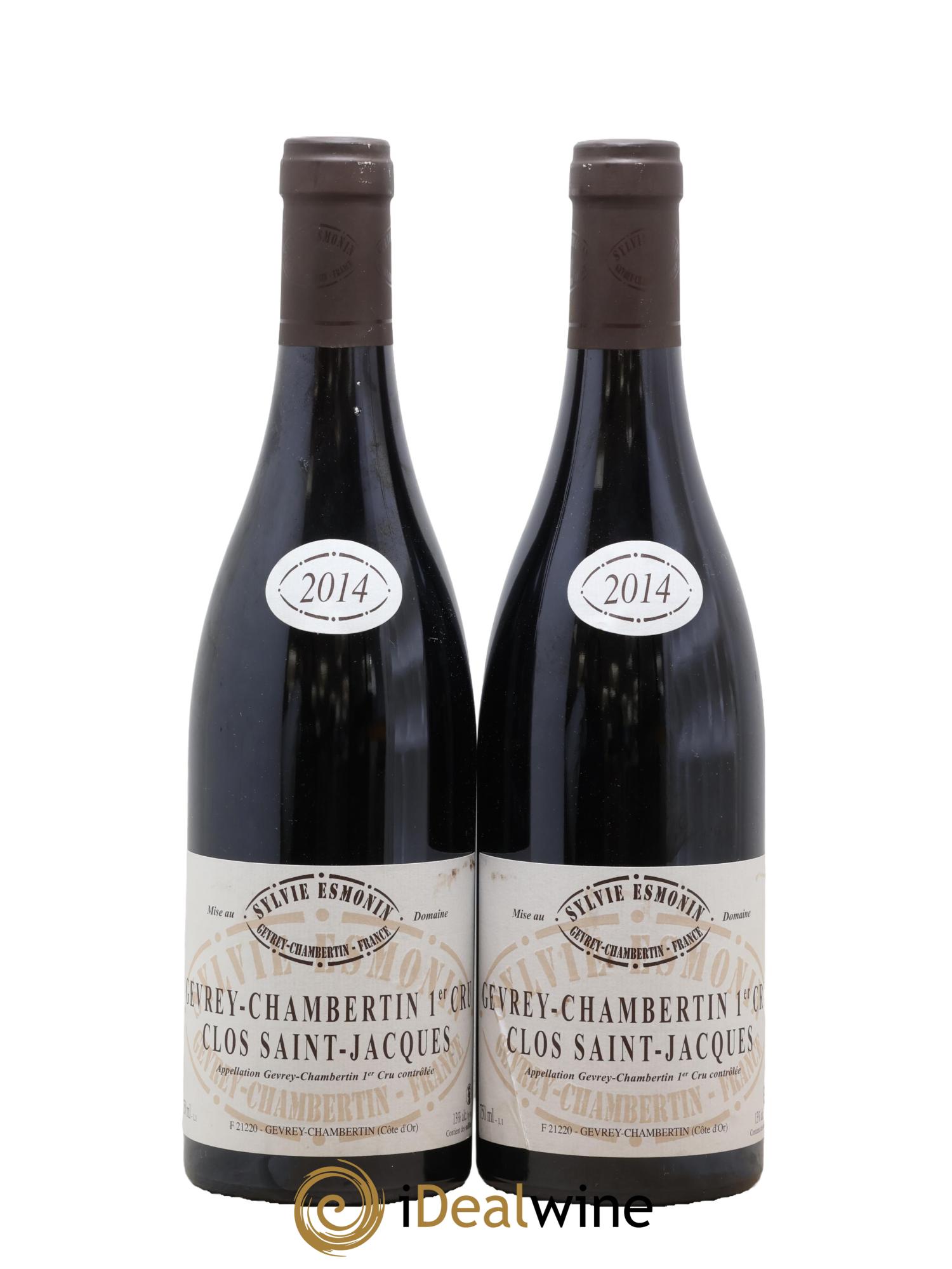 Gevrey-Chambertin 1er Cru Clos Saint Jacques Sylvie Esmonin 2014 - Lotto di 2 bottiglie - 0