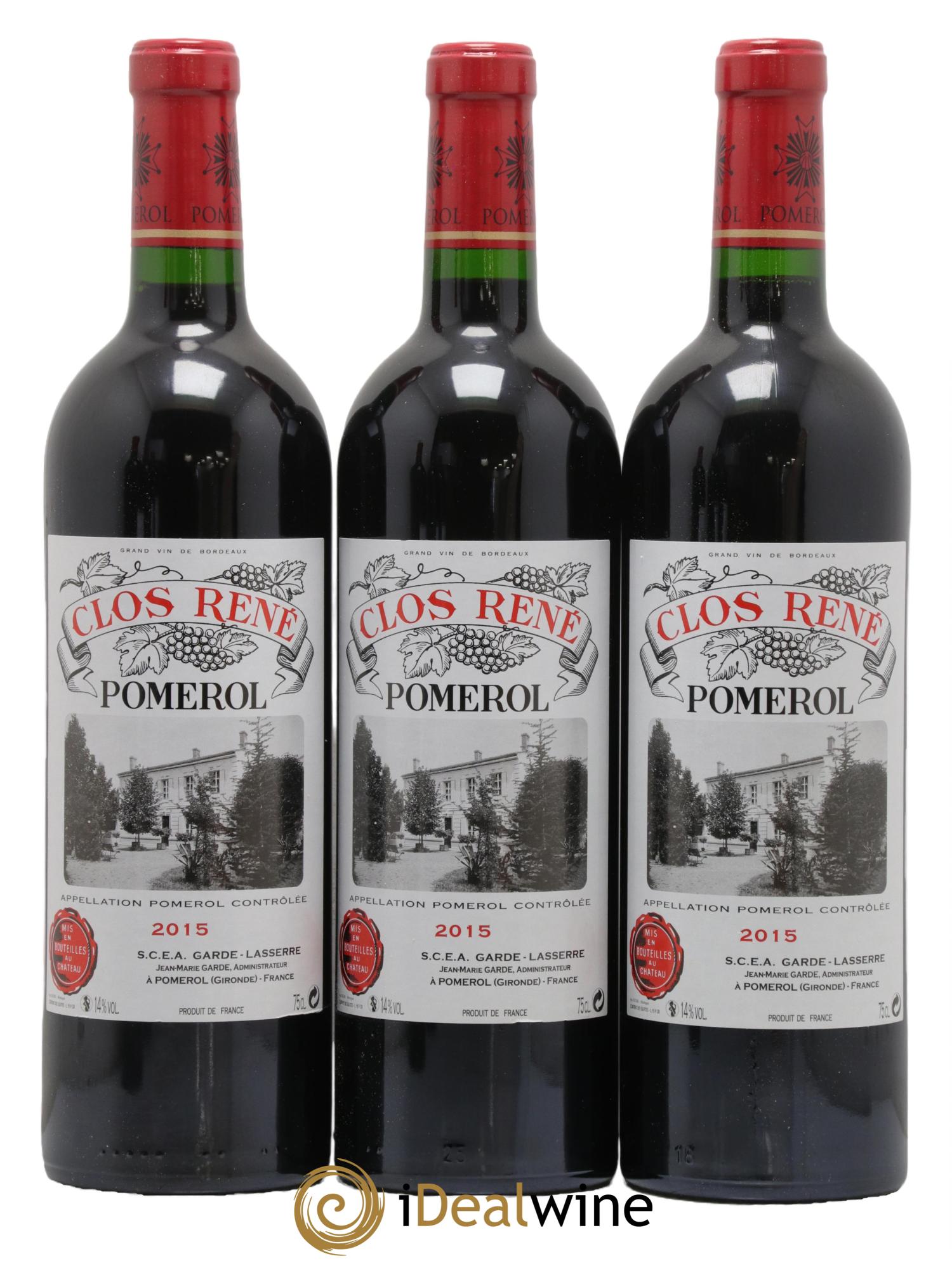 Clos René 2015 - Lot of 6 bottles - 1