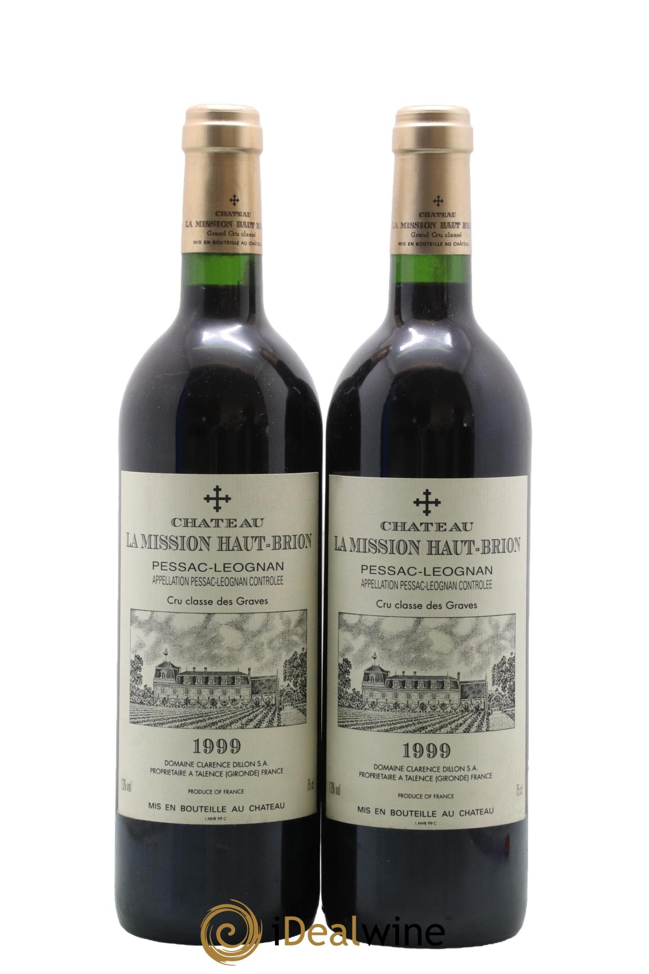 Château la Mission Haut-Brion Cru Classé de Graves 1999 - Lot of 2 bottles - 0