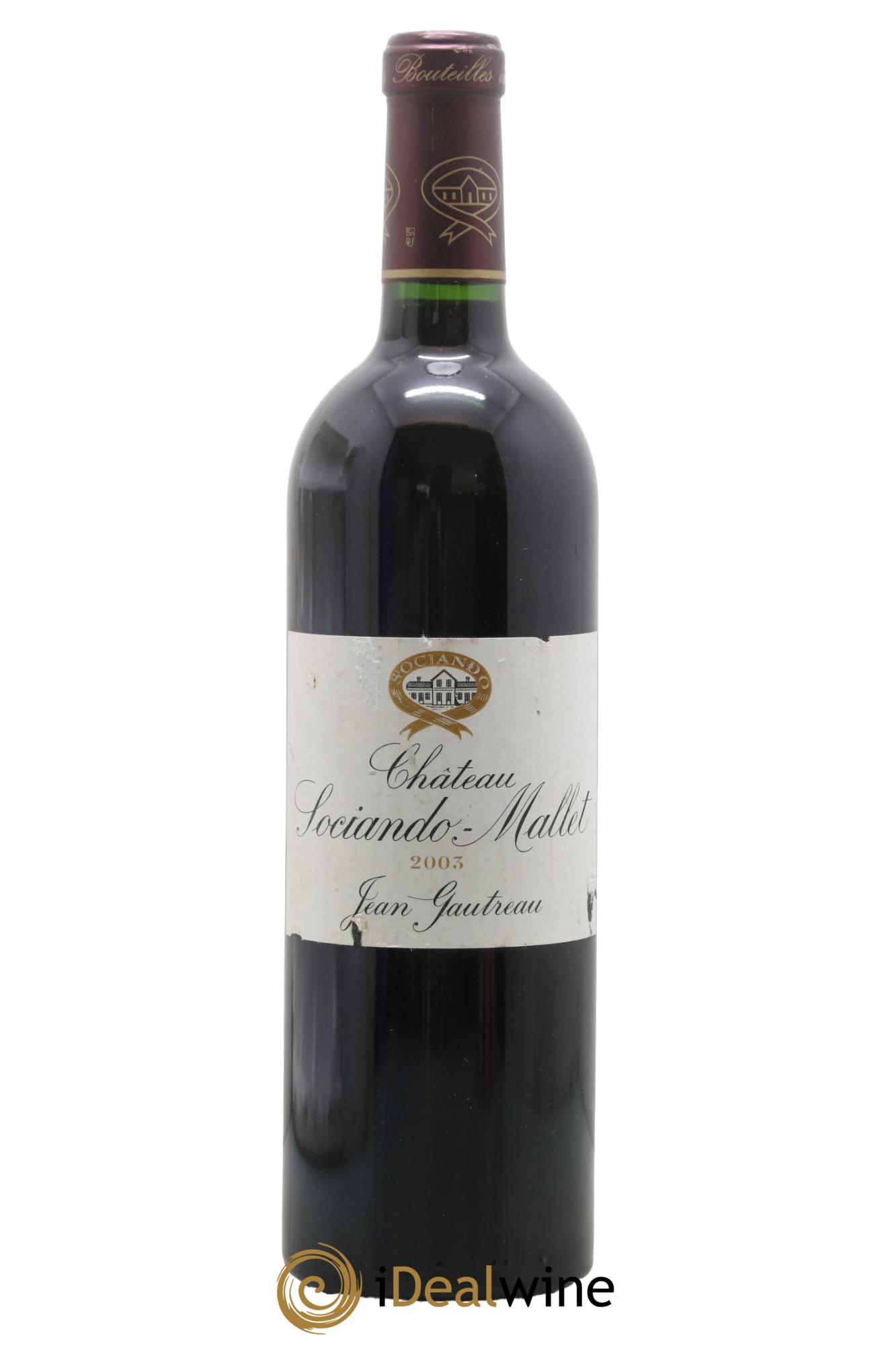 Château Sociando Mallet 2003 - Lot de 1 bouteille - 0