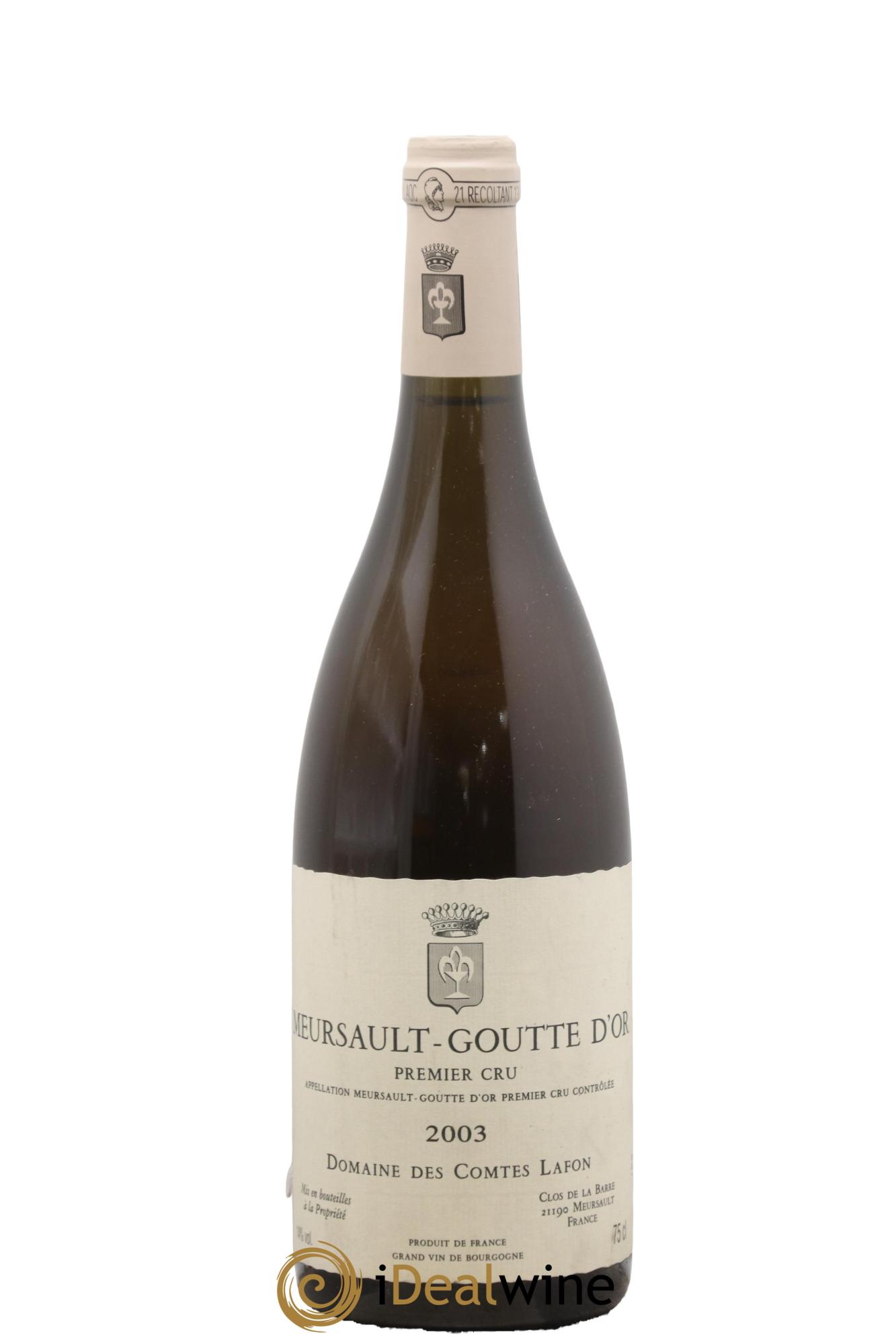 Meursault 1er Cru Goutte d'Or Comtes Lafon (Domaine des) 2003 - Lotto di 1 bottiglia - 0
