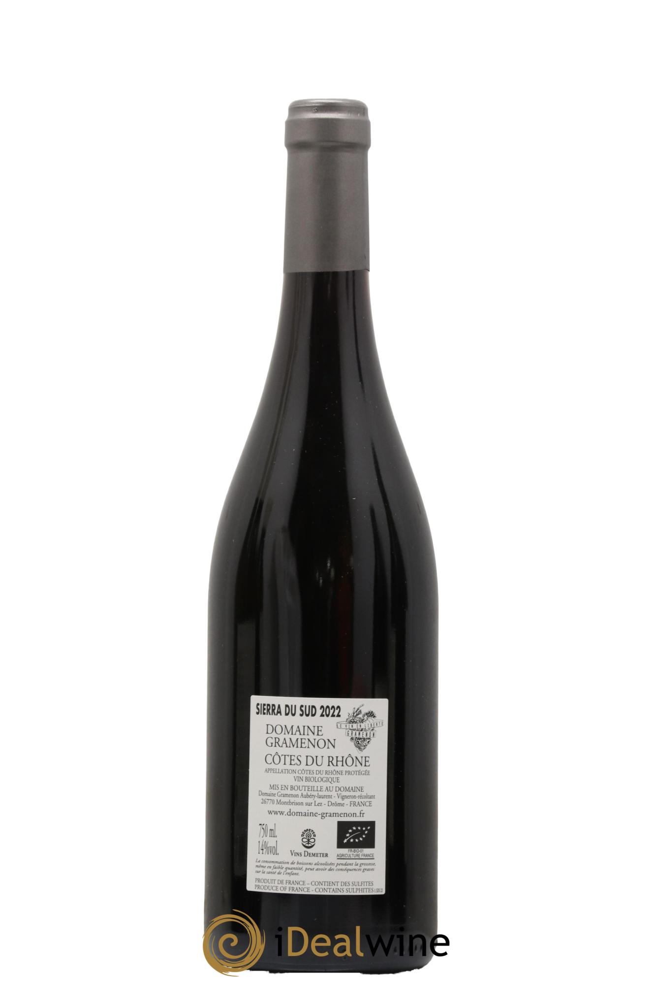 Côtes-du-Rhône Sierra du Sud Gramenon (Domaine) 2022 - Posten von 1 Flasche - 1