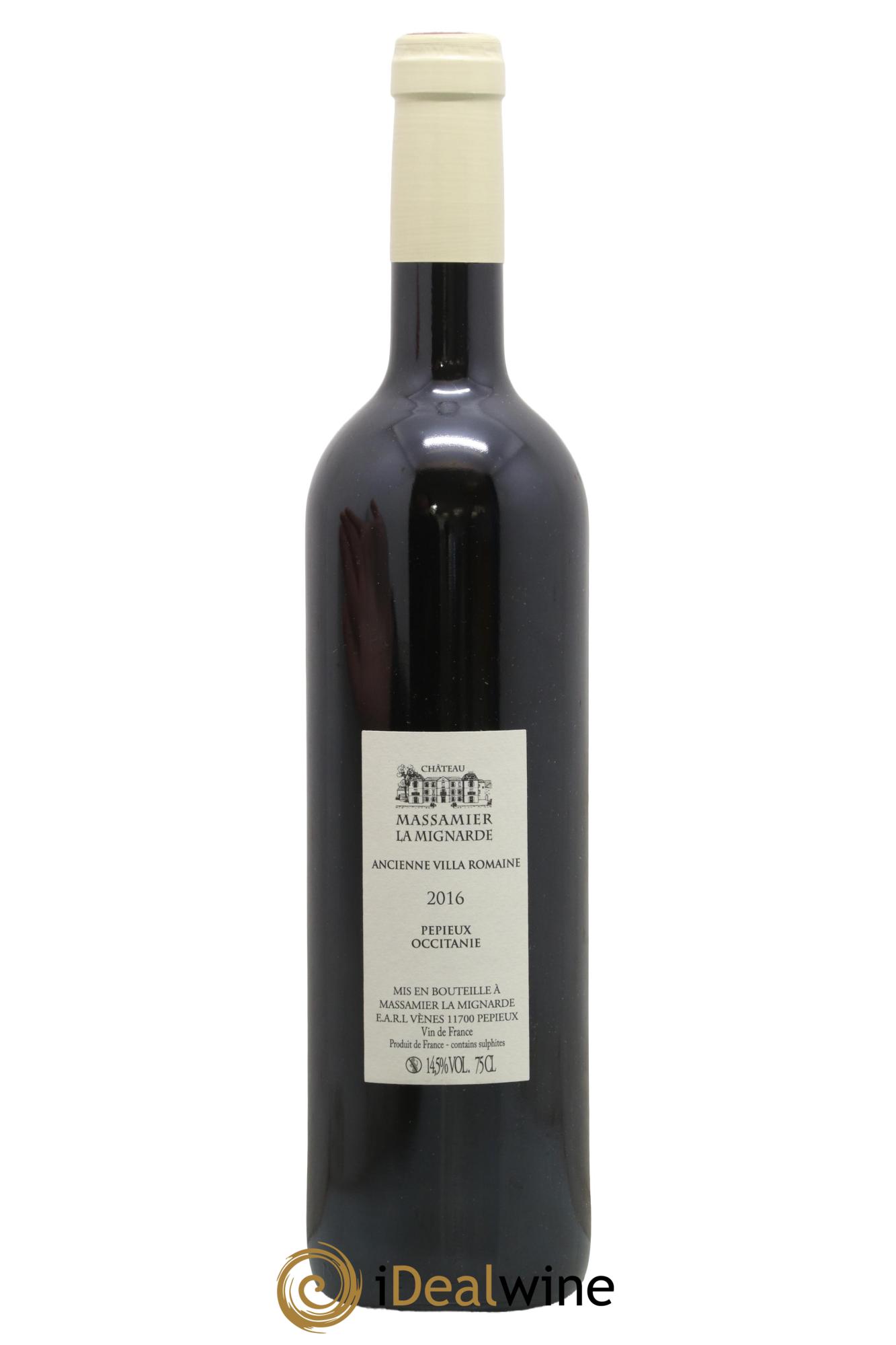 Minervois Aubin Pépieux Château Massamier La Mignarde 2016 - Lot of 1 bottle - 1