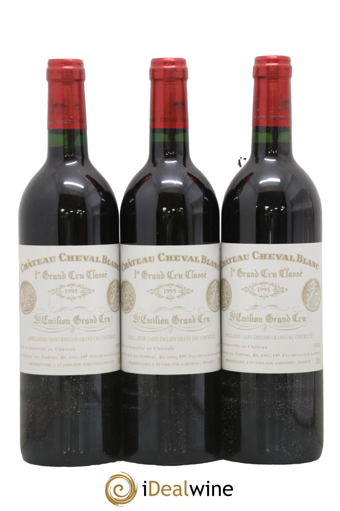 Château Cheval Blanc 1er Grand Cru Classé A 1995 - Lot de 3 bouteilles - 0