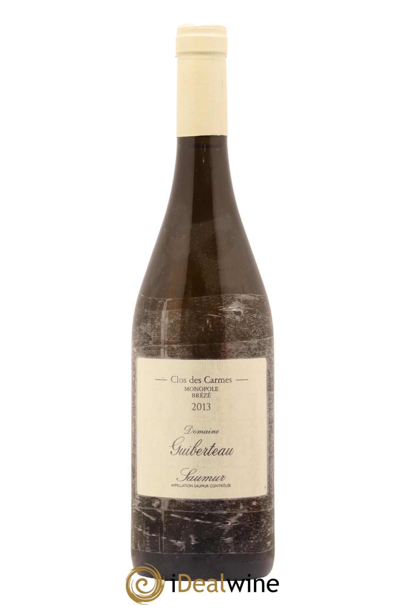 Saumur Brézé Clos des Carmes Domaine Guiberteau 2013 - Lot de 1 bouteille - 0