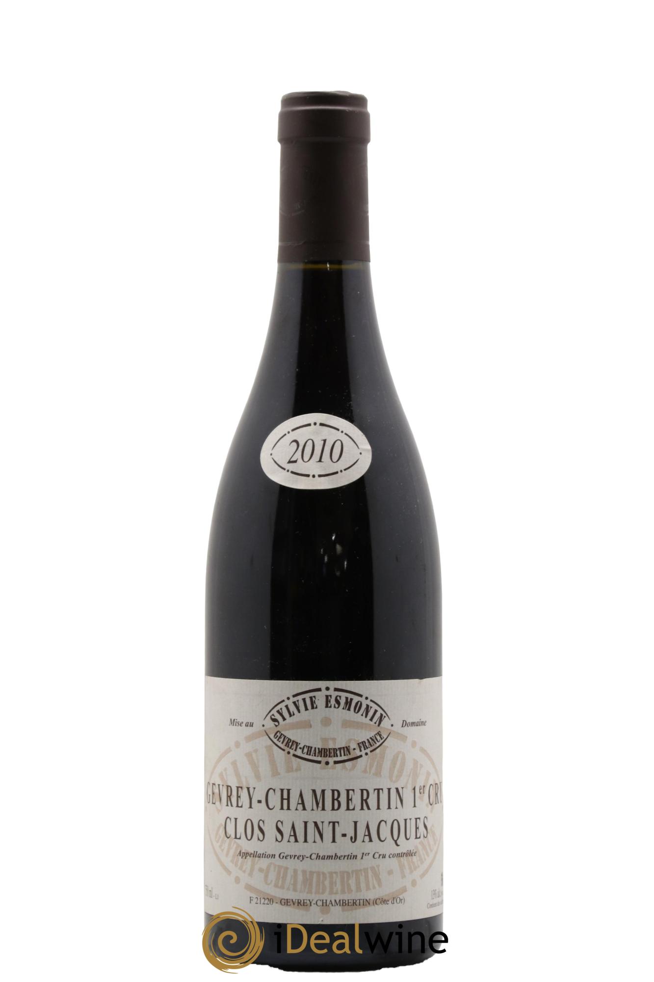 Gevrey-Chambertin 1er Cru Clos Saint Jacques Sylvie Esmonin 2010 - Lot de 1 bouteille - 0