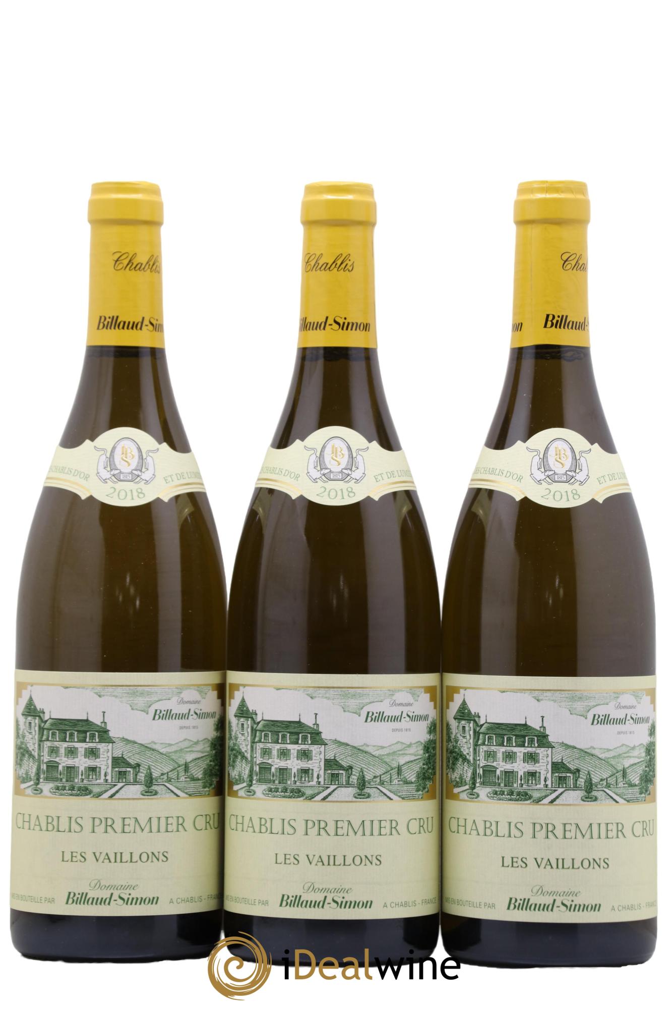 Chablis 1er Cru Les Vaillons Billaud-Simon (Domaine) 2018 - Lot de 3 bouteilles - 0