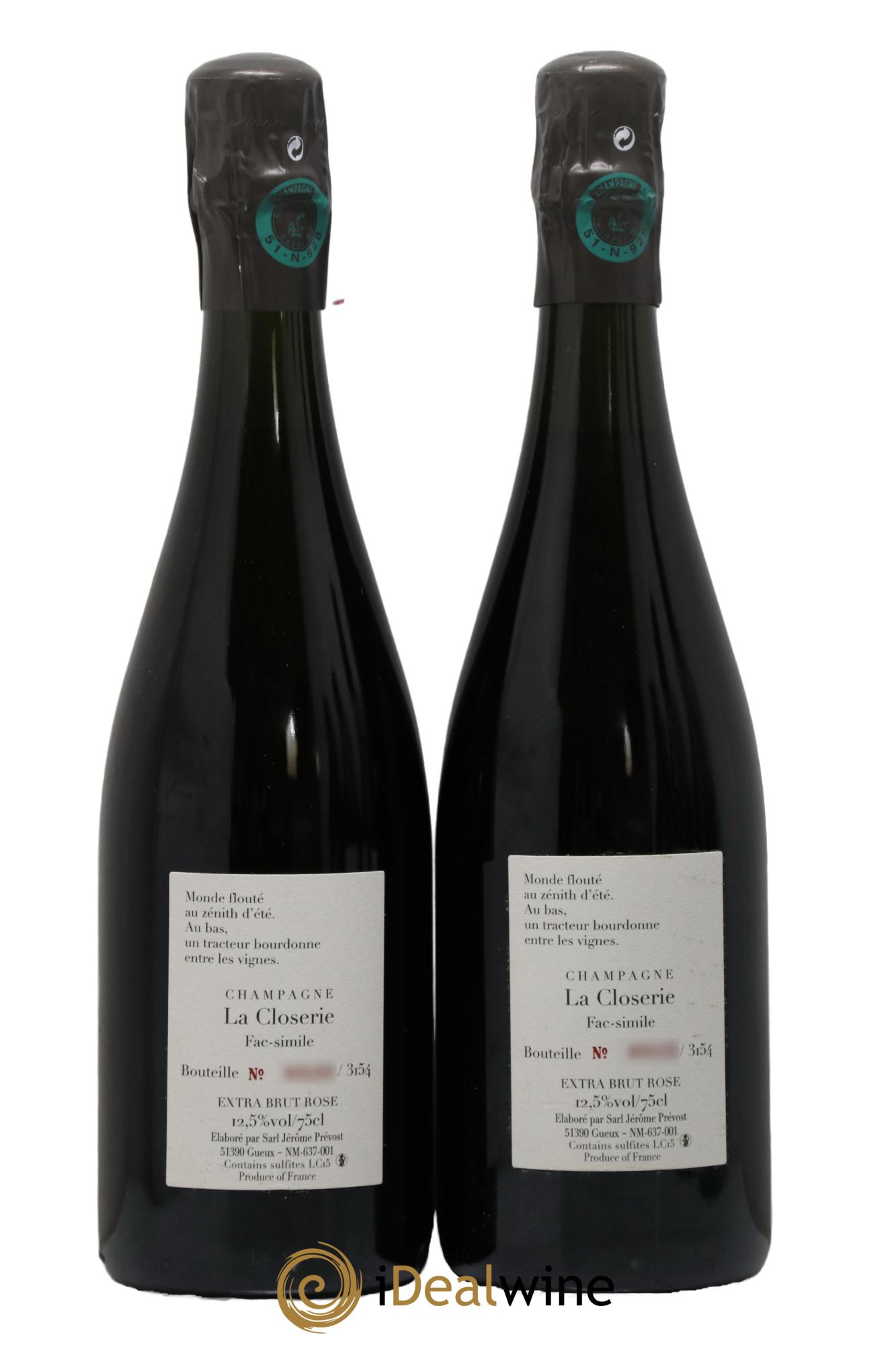 Fac-Simile Jérôme Prévost Fac Simile La Closerie - Lot de 2 bouteilles - 1