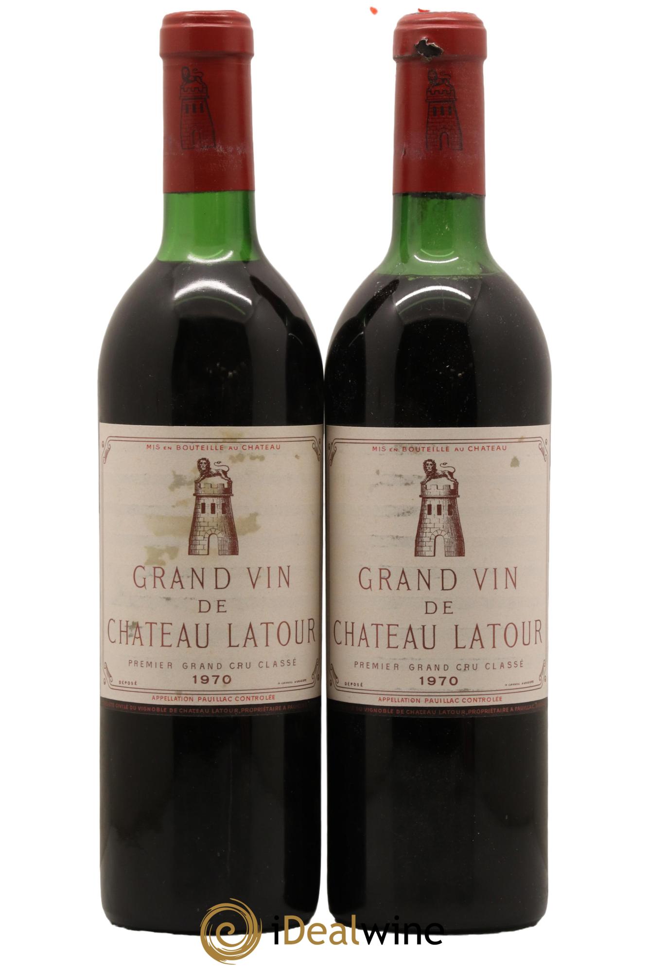 Château Latour 1er Grand Cru Classé 1970 - Lot de 2 bouteilles - 0