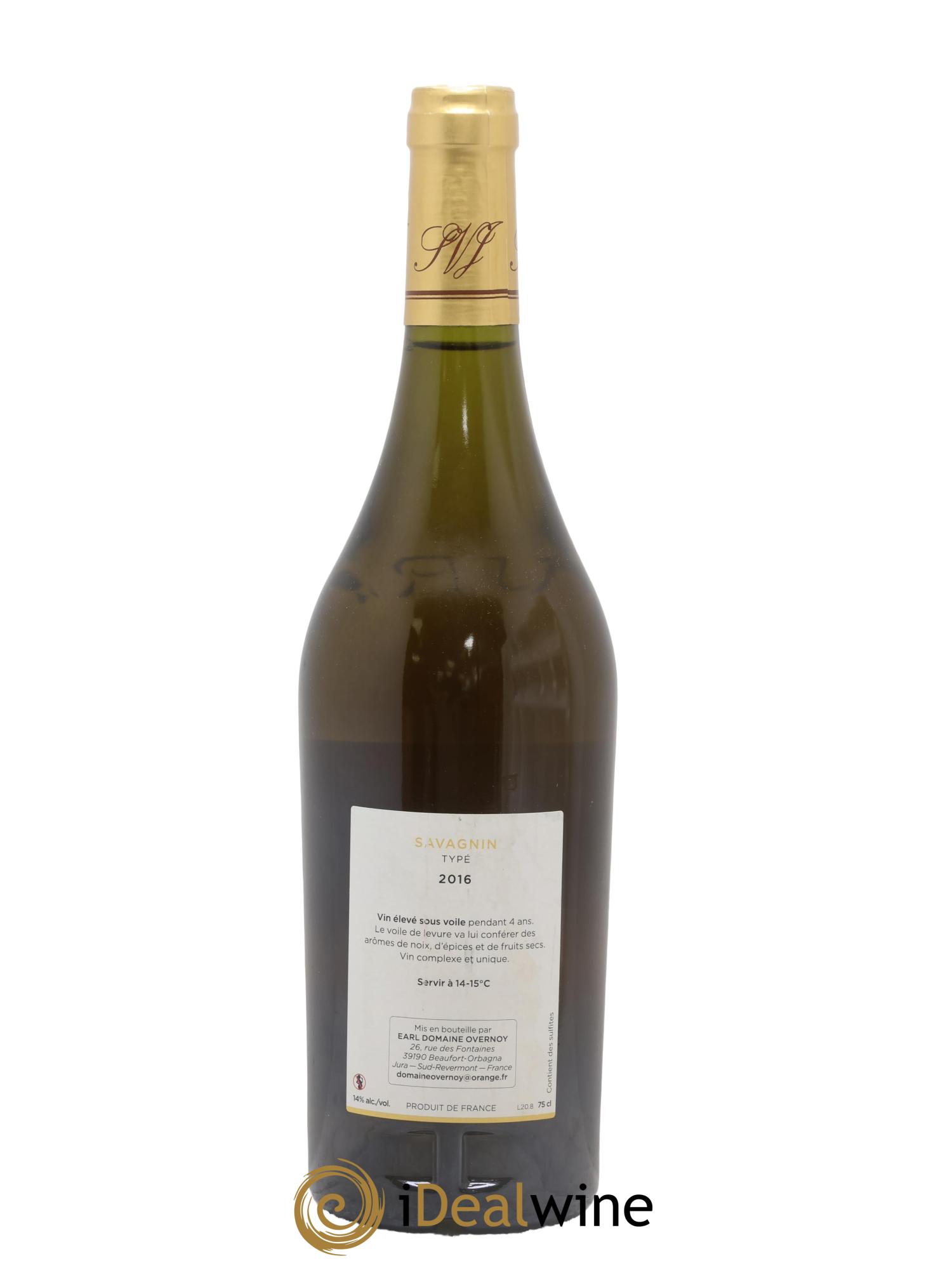 Côtes du Jura Savagnin 4 ans de voile Guillaume Overnoy 2016 - Lot de 1 bouteille - 1