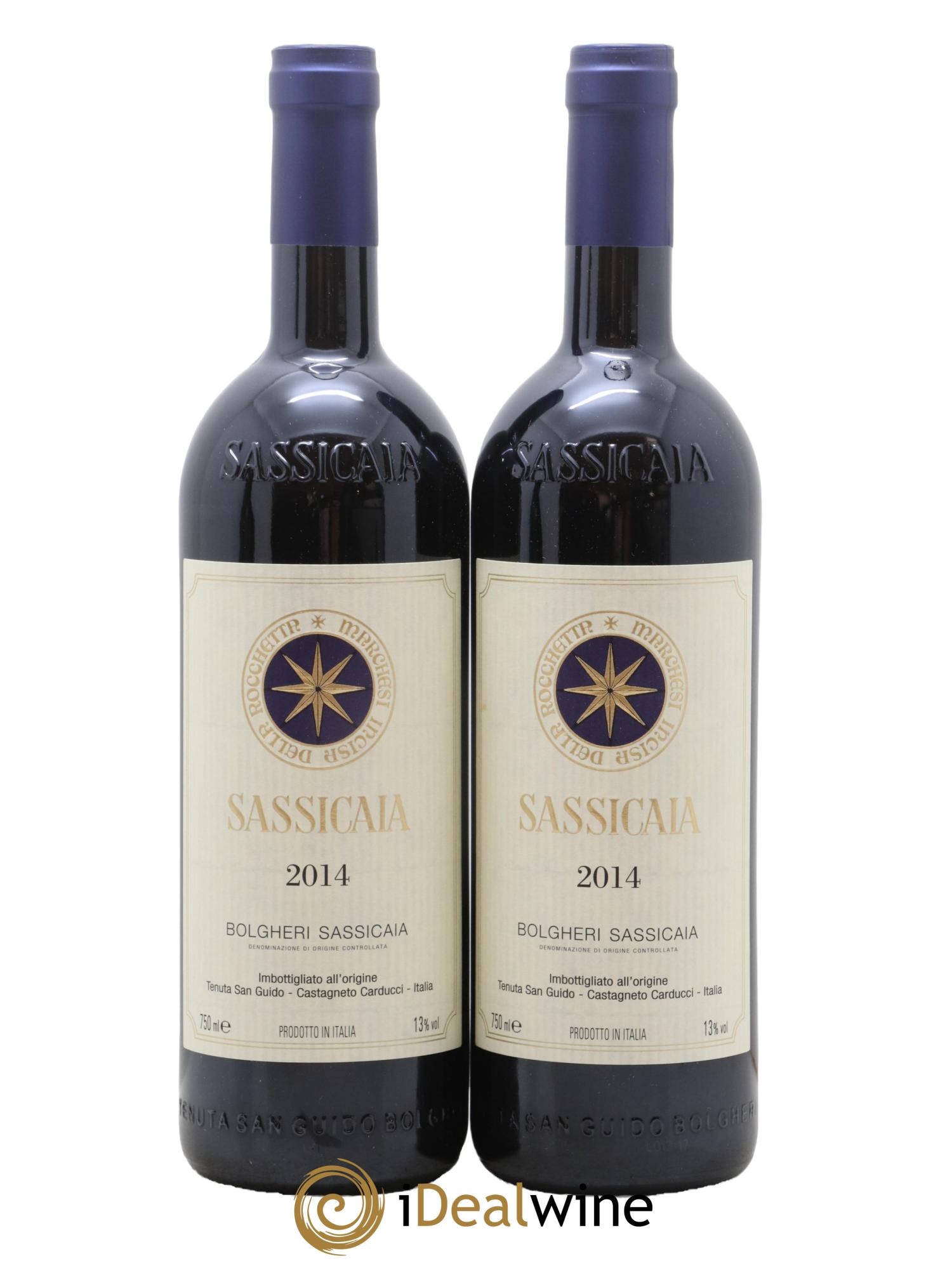 Bolgheri DOC Sassicaia Tenuta San Guido 2014 - Lot de 2 bouteilles - 0
