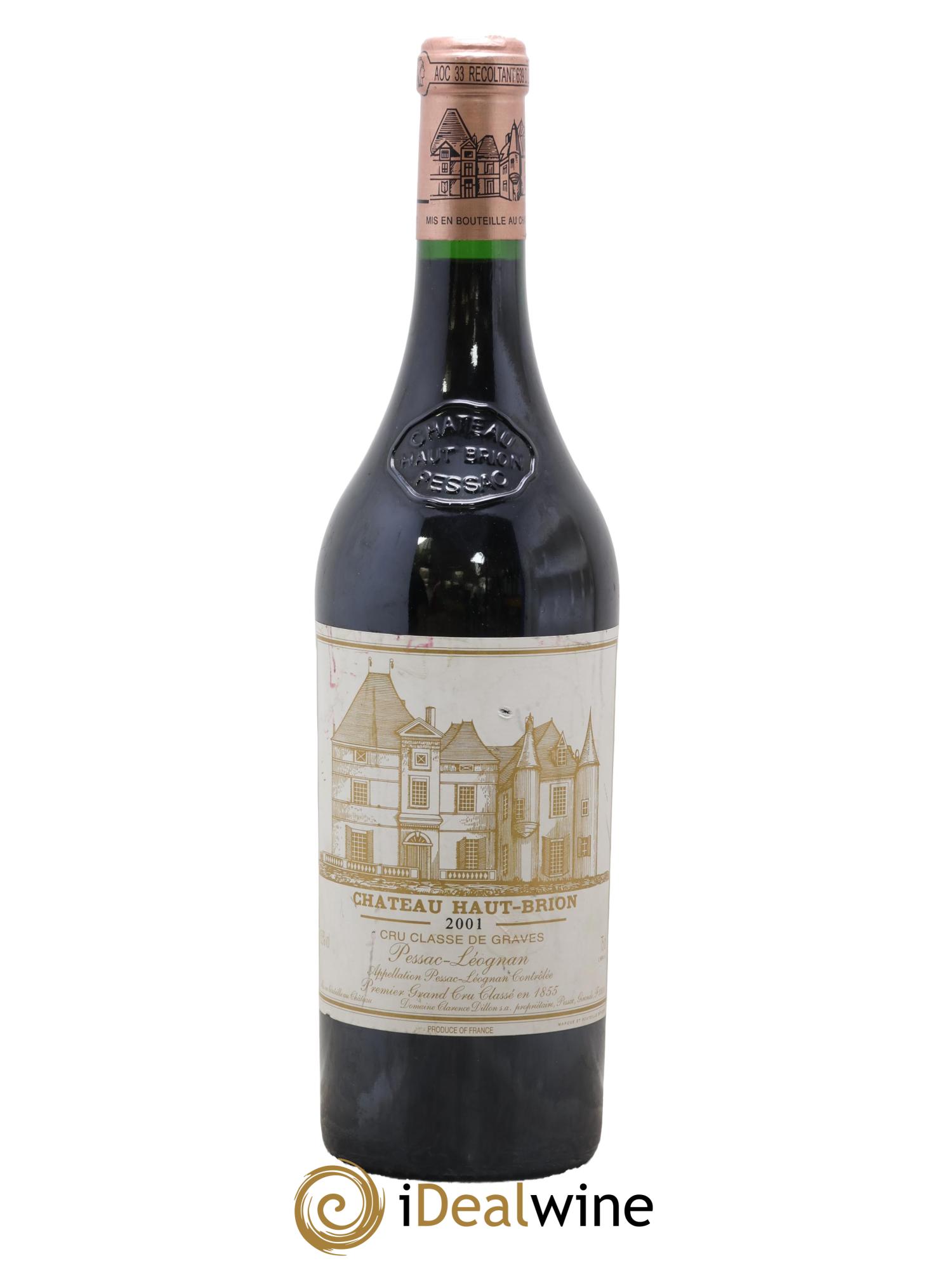 Château Haut Brion 1er Grand Cru Classé 2001 - Lot de 1 bouteille - 0