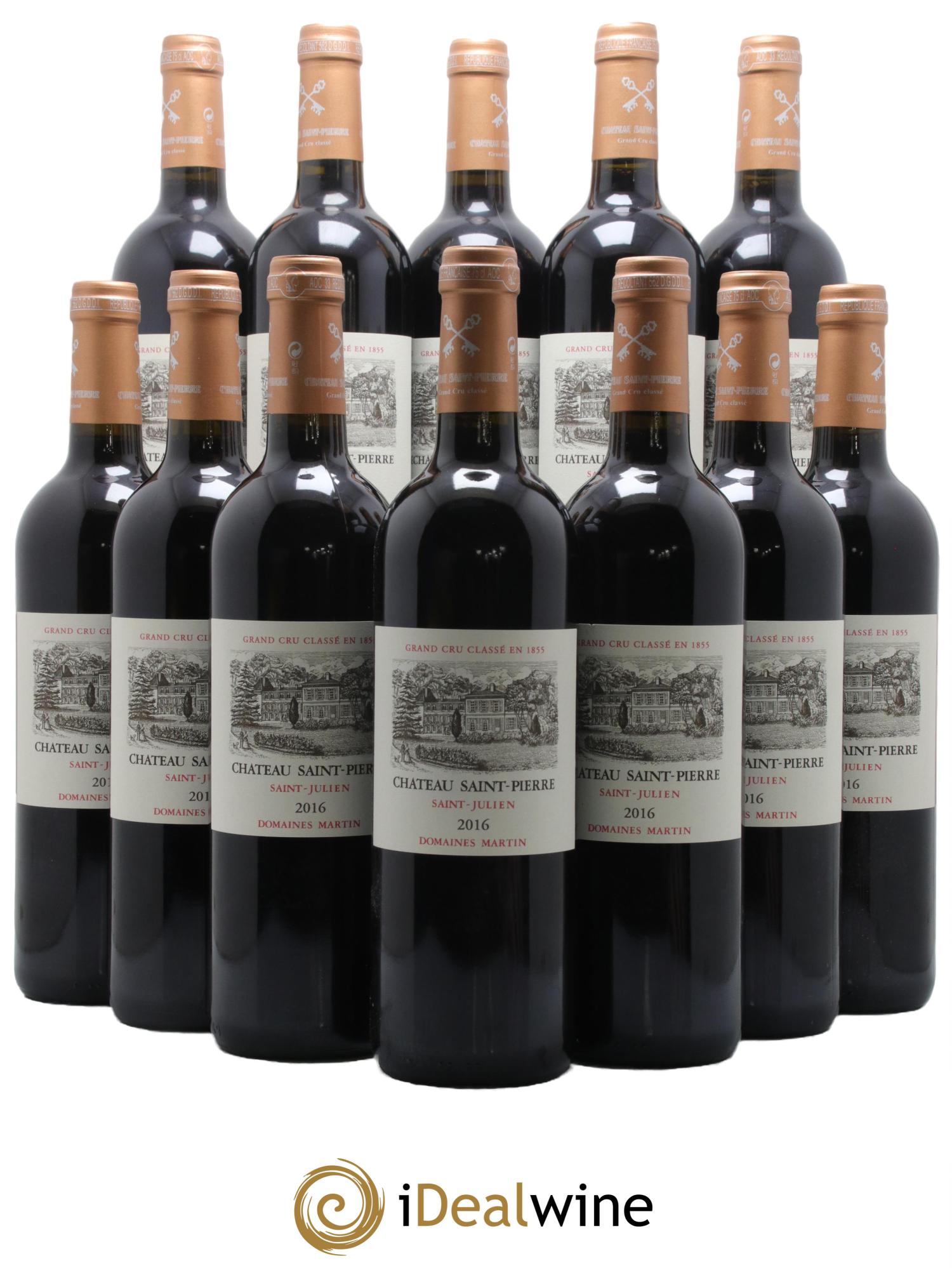 Château Saint-Pierre 4ème Grand Cru Classé 2016 - Lot de 12 bouteilles - 0