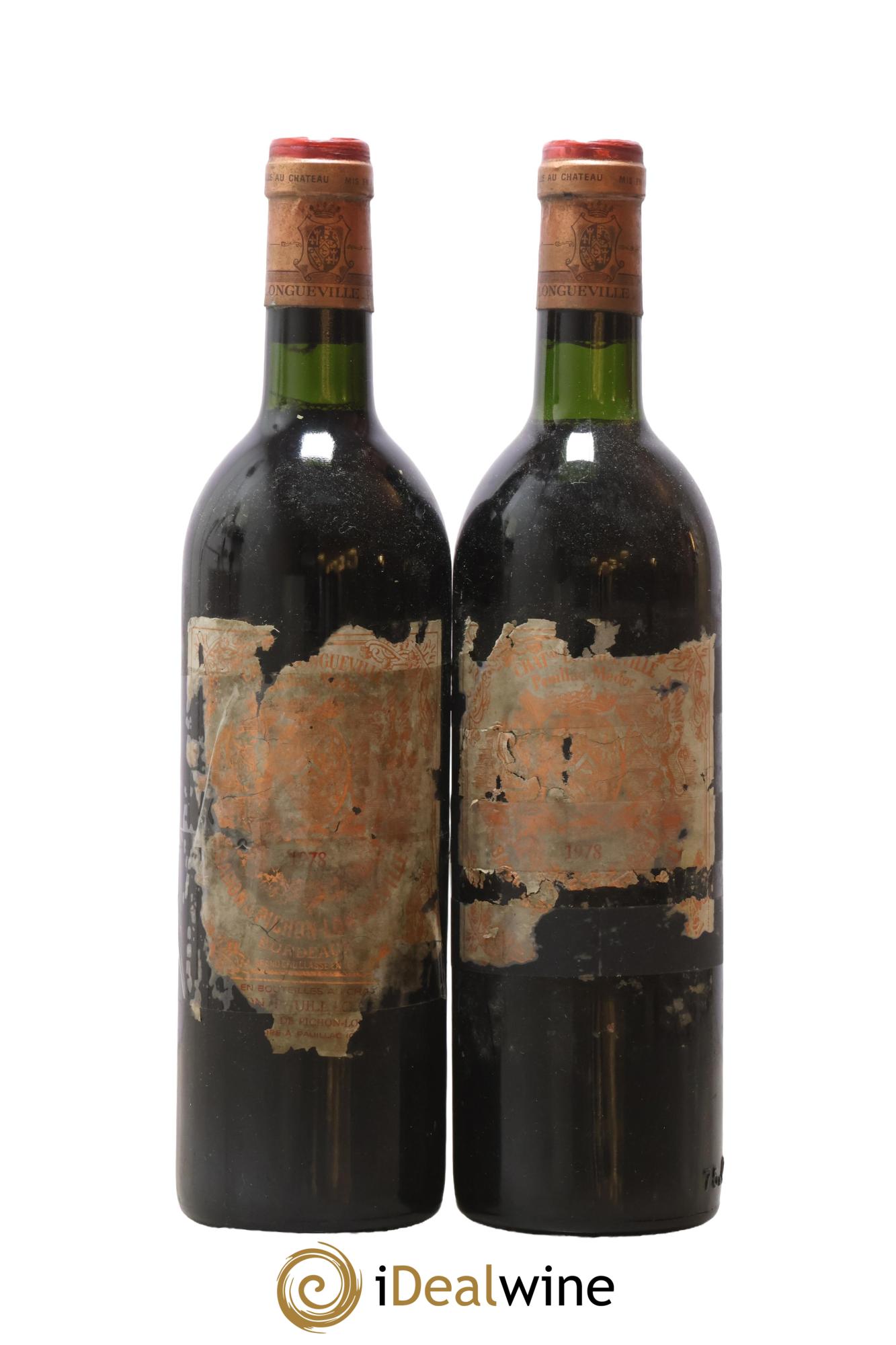 Pichon Longueville Baron 2ème Grand Cru Classé 1978 - Lot de 2 bouteilles - 0