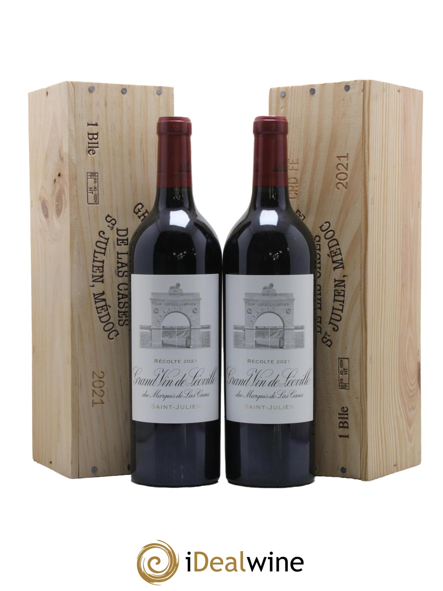 Château Léoville Las Cases 2ème Grand Cru Classé 2021 - Lotto di 2 bottiglie - 0
