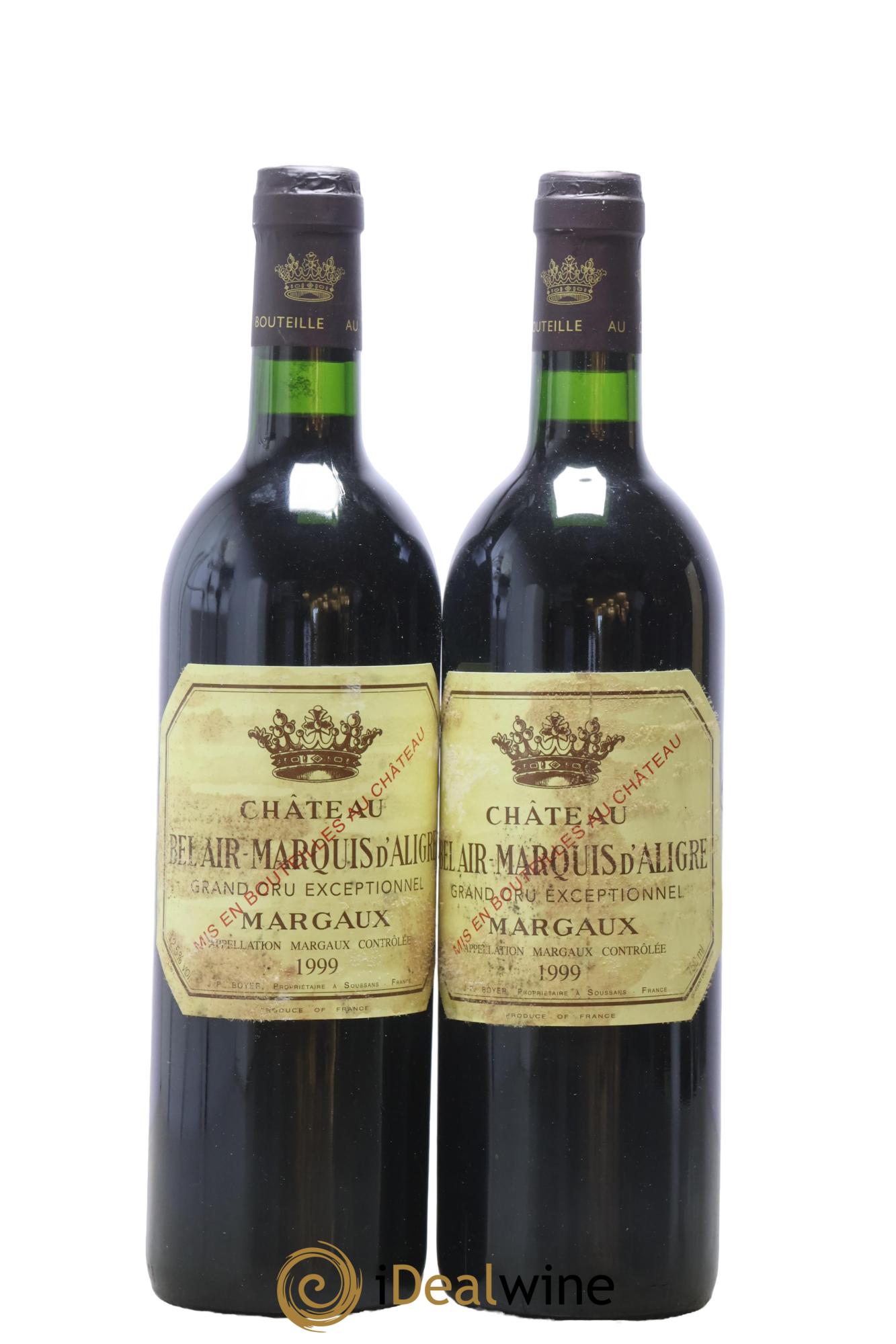 Château Bel Air Marquis d'Aligre 1999 - Posten von 2 Flaschen - 0