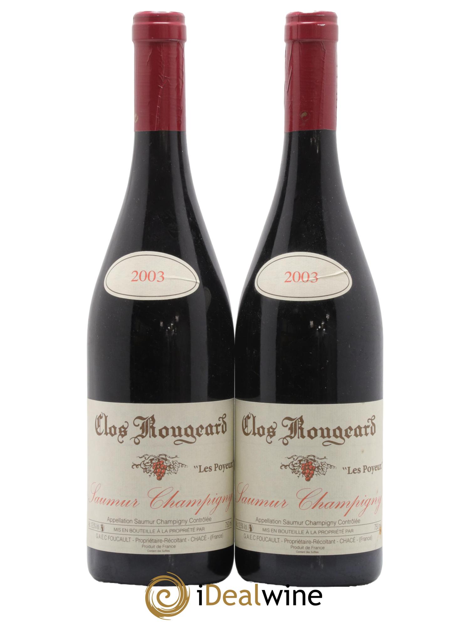 Saumur-Champigny Les Poyeux Clos Rougeard 2003 - Lot de 2 bouteilles - 0