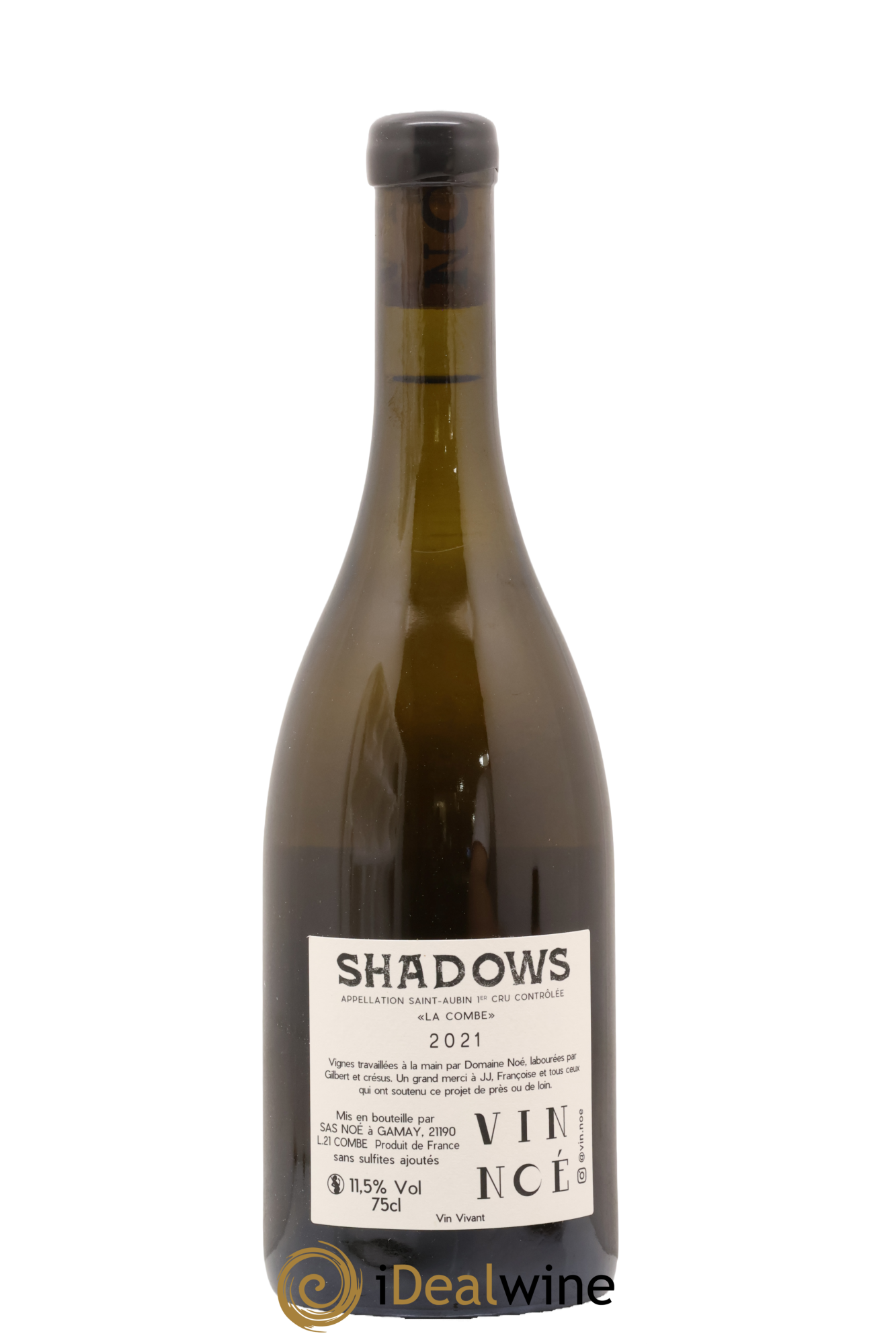 Saint-Aubin 1er Cru La Combe Shadows Vin Noé 2021 - Lot de 1 bouteille - 1