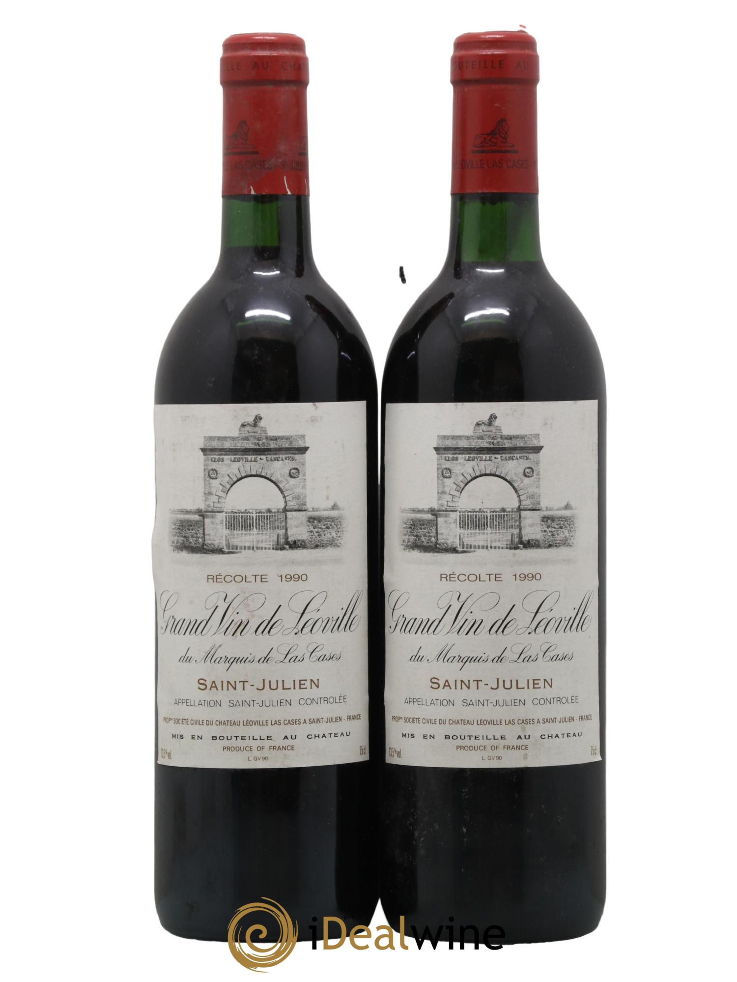 Château Léoville Las Cases 2ème Grand Cru Classé 1990 - Lot de 2 bouteilles - 0