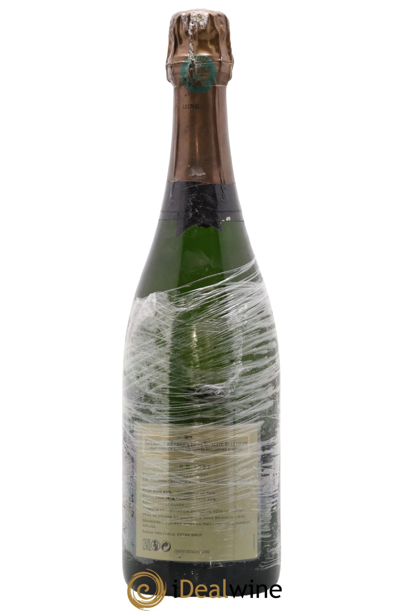 R.D. Extra-Brut Bollinger 1997 - Lot of 1 bottle - 1