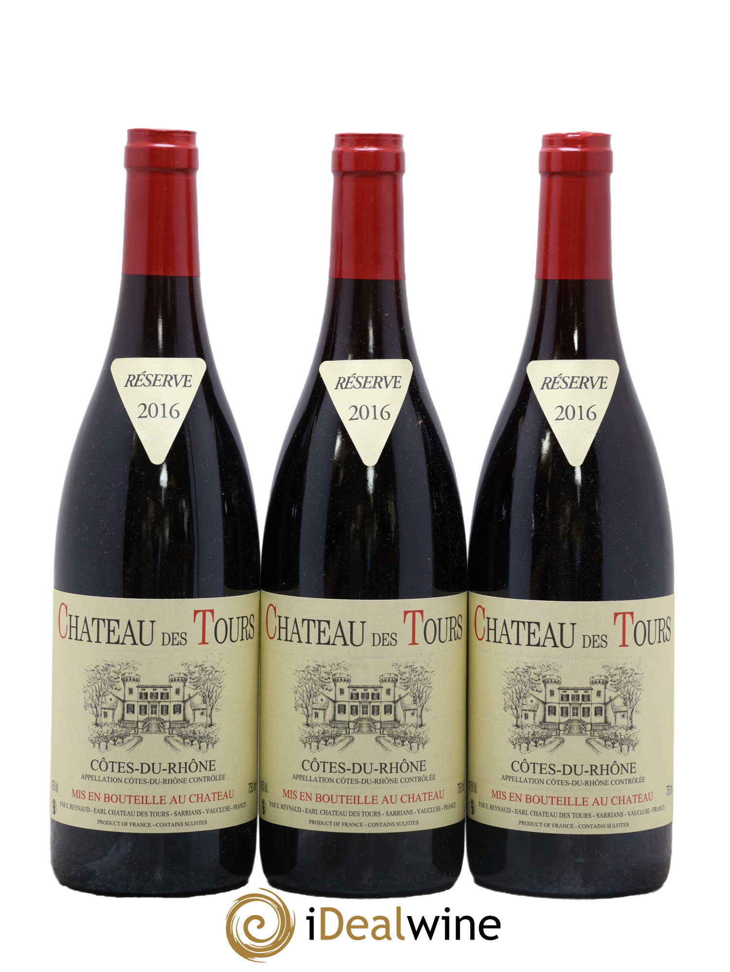 Côtes-du-Rhône Château des Tours Emmanuel Reynaud 2016 - Lotto di 3 bottiglie - 0