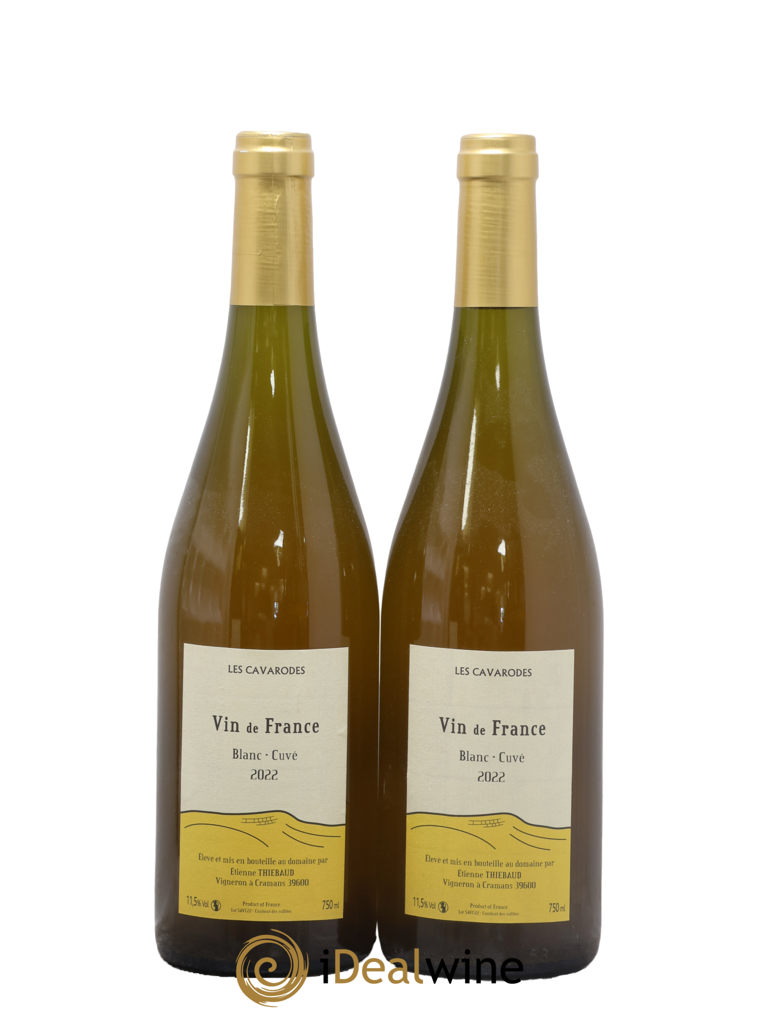 Vin de France Blanc Cuvée Les Cavarodes 2022 - Lot of 2 bottles - 0