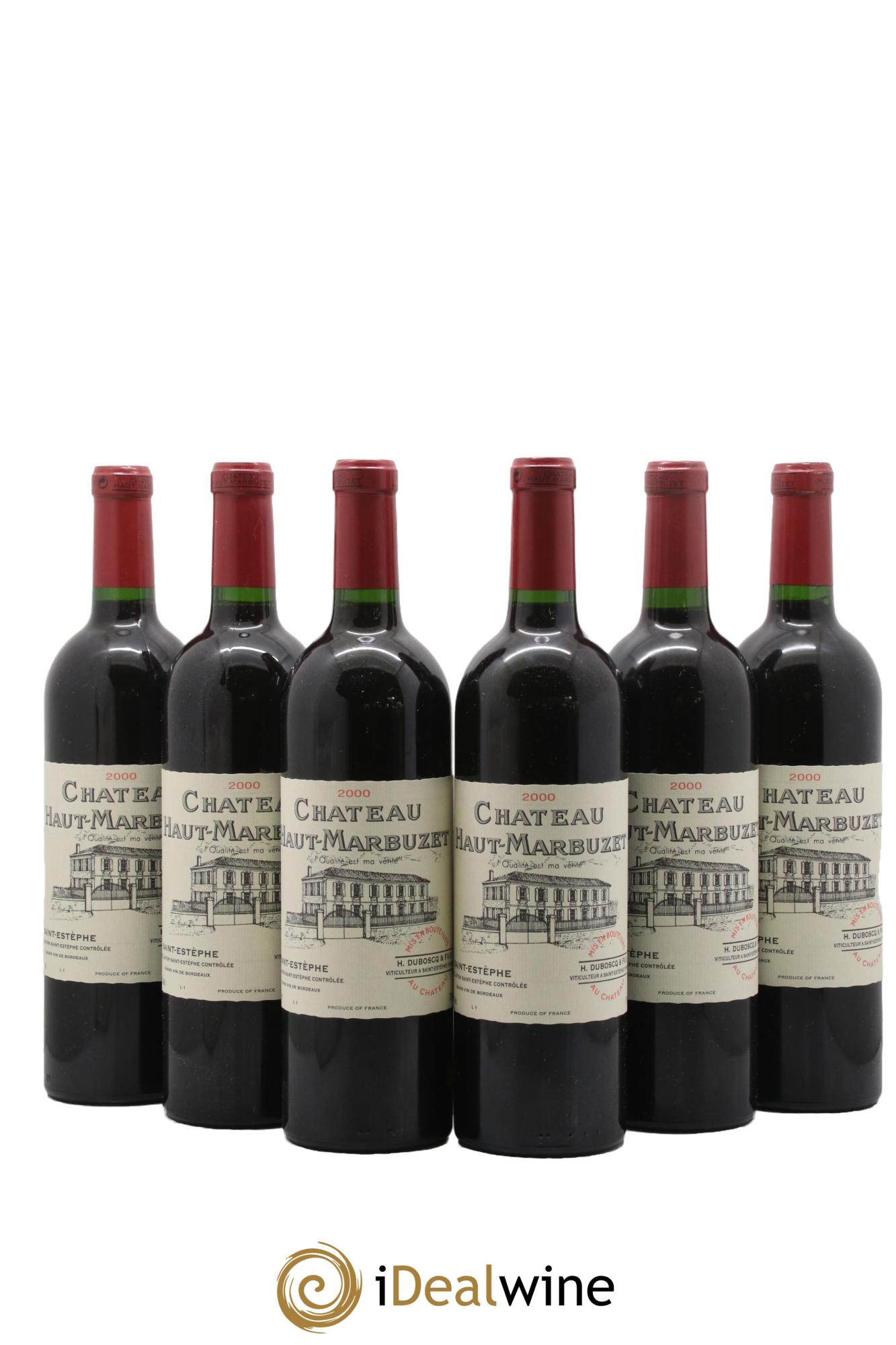 Château Haut Marbuzet 2000 - Lot de 6 bouteilles - 0