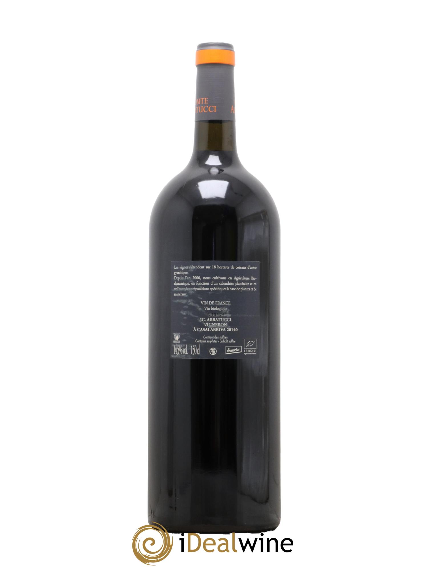 Vin de France Faustine Vieilles Vignes Comte Abbatucci (Domaine) 2019 - Lot de 1 magnum - 1