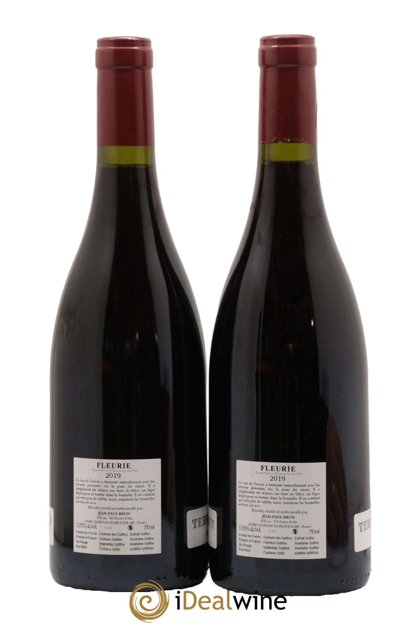 Fleurie Terres dorées - J-P. Brun (Domaine des) 2019 - Posten von 2 Flaschen - 1