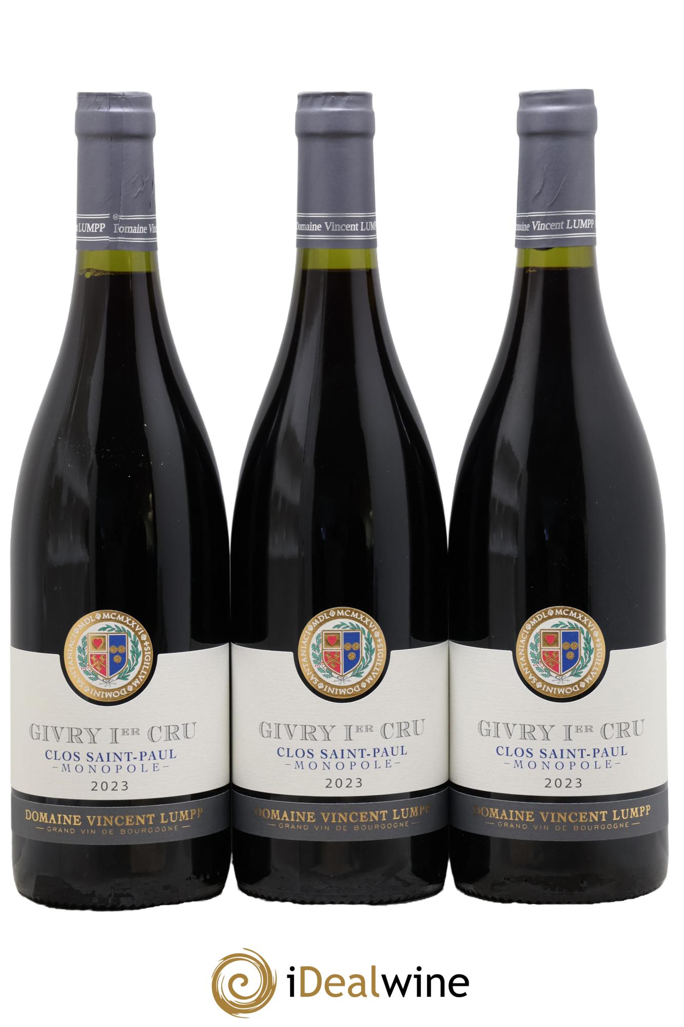 Givry 1er Cru Clos Saint-Paul Vincent Lumpp 2023 - Lot of 3 bottles - 0