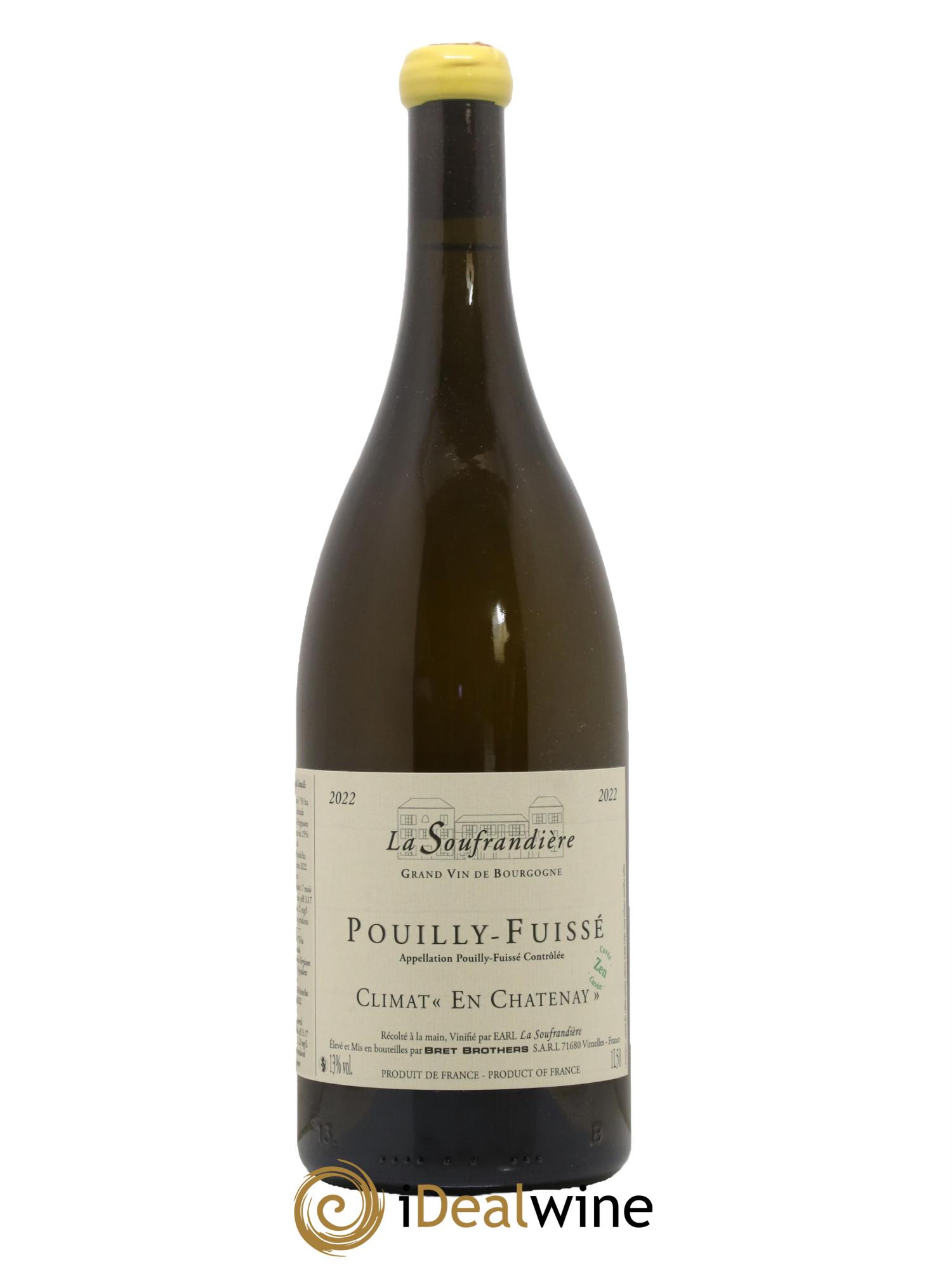 Pouilly-Fuissé En Chatenay Cuvée zen Bret Brothers 2022 - Lot de 1 magnum - 0