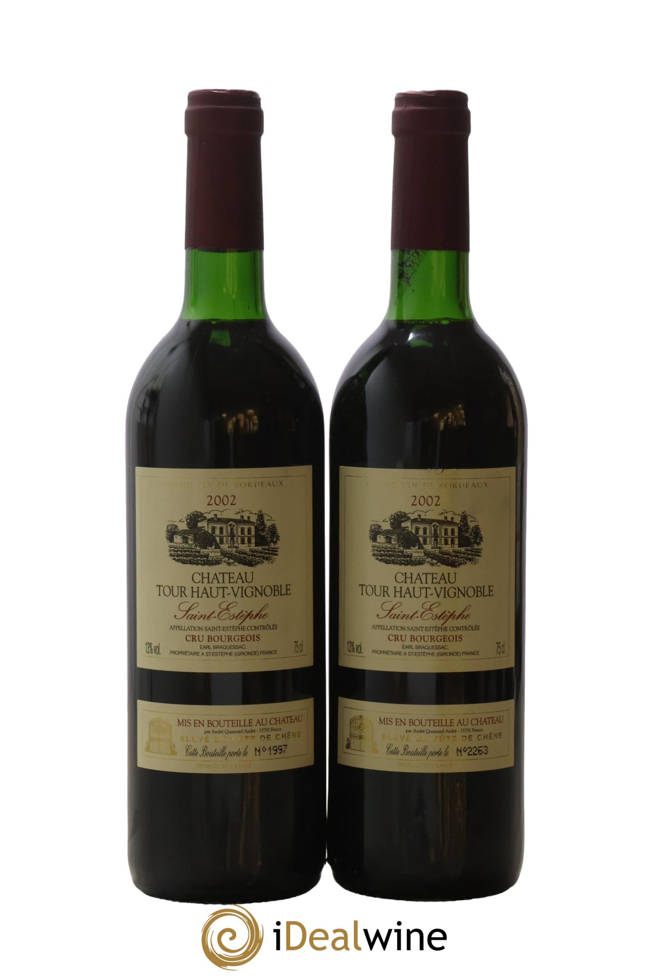 Saint-Estèphe Château Tour Haut-Vignoble 2002 - Posten von 2 Flaschen - 0