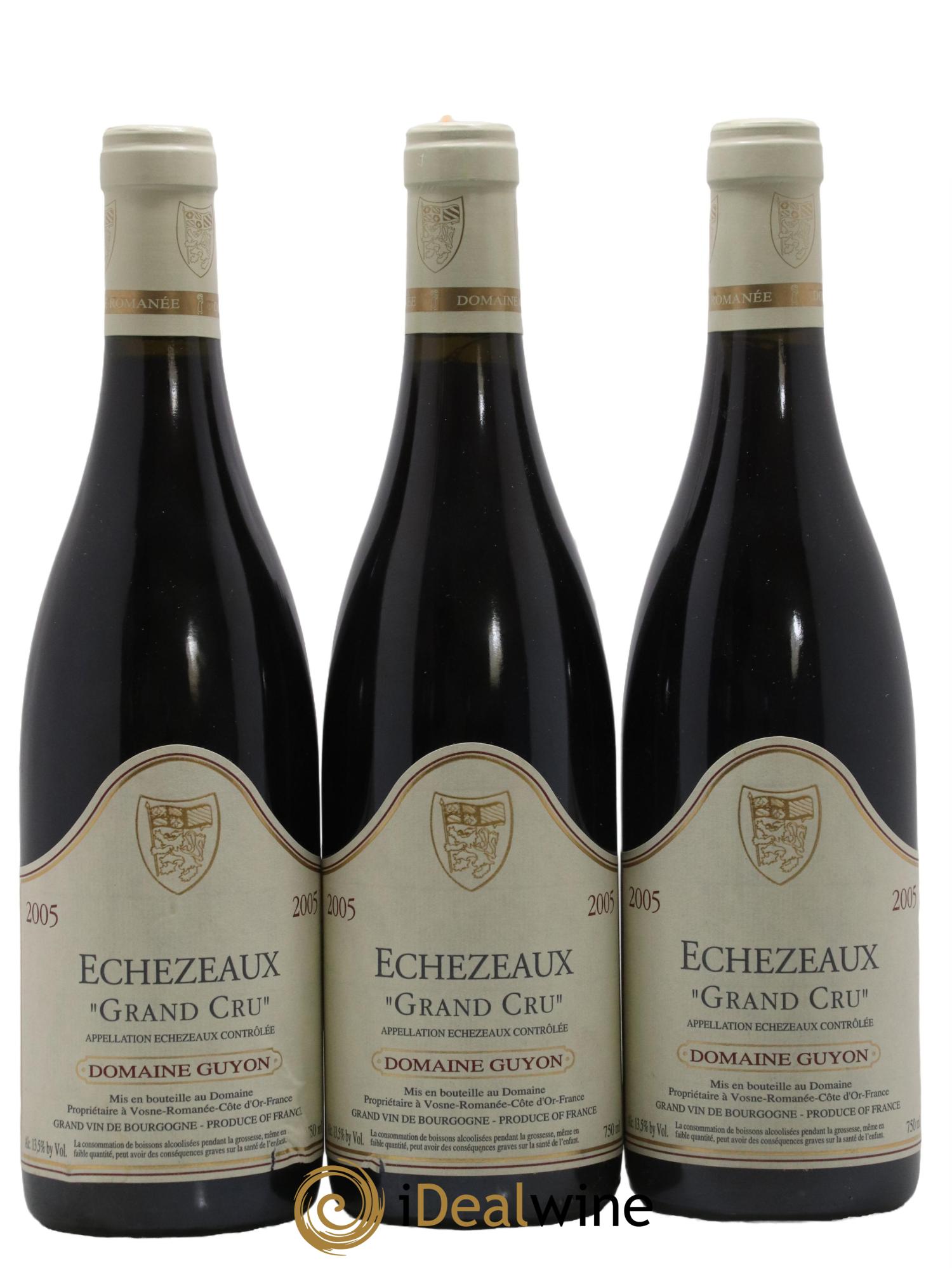 Echezeaux Grand Cru Guyon (Domaine) 2005 - Lot de 3 bouteilles - 0