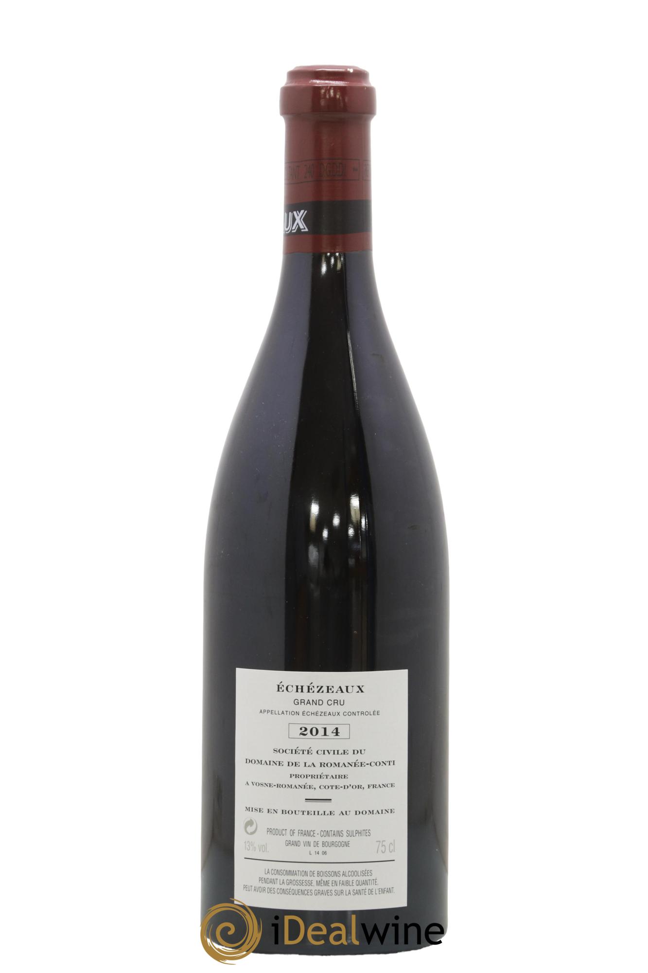 Echezeaux Grand Cru Domaine de la Romanée-Conti 2014 - Lot de 1 bouteille - 1