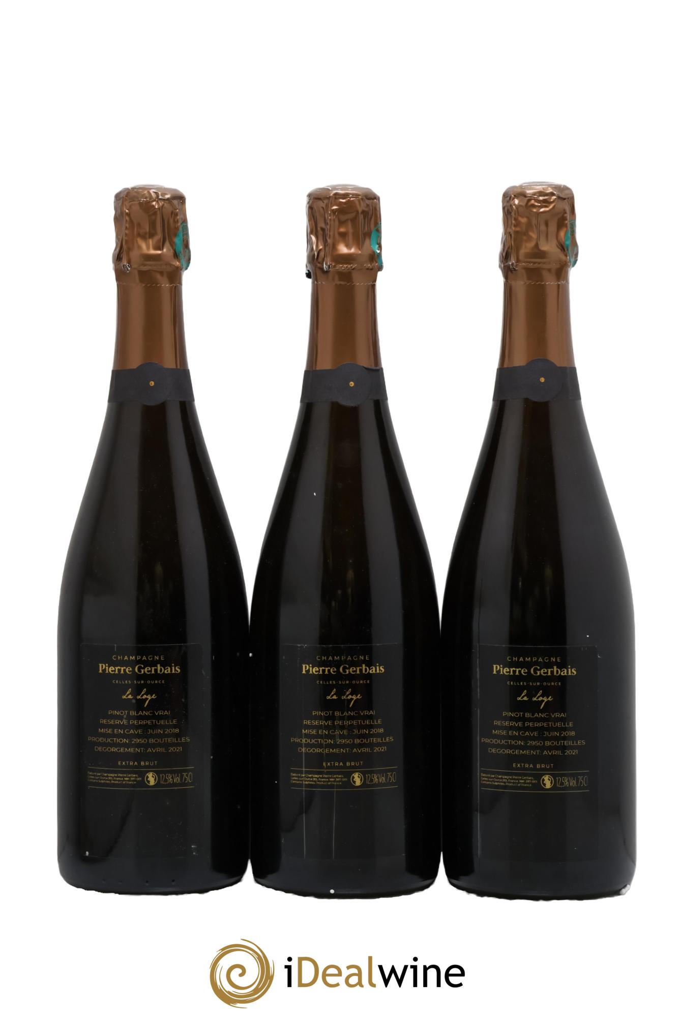 Champagne La Loge ExtraBrut Gerbais - Lot of 3 bottles - 1