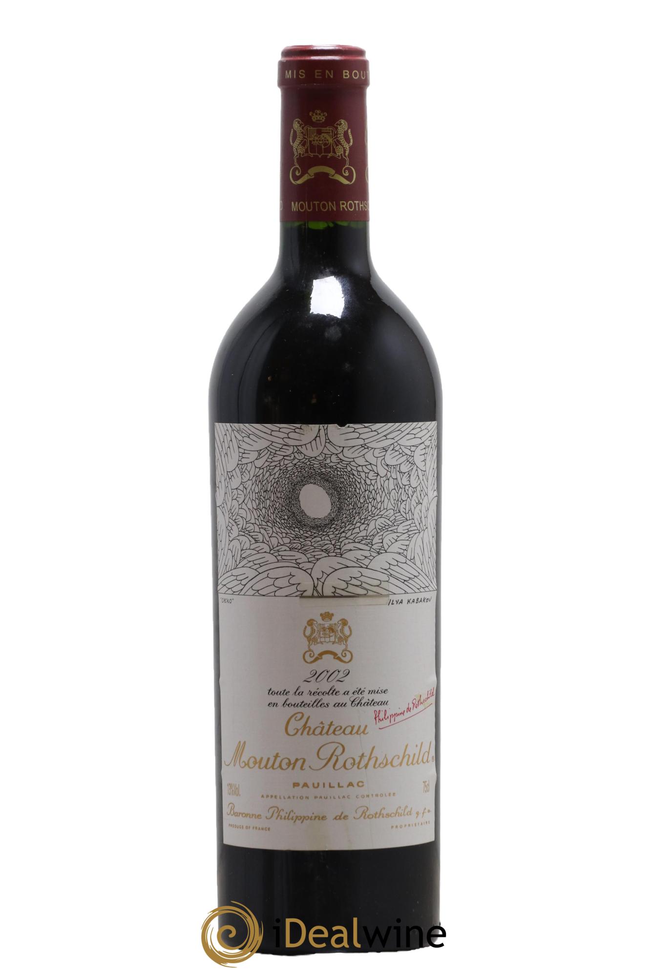 Château Mouton Rothschild 1er Grand Cru Classé 2002 - Lot de 1 bouteille - 0