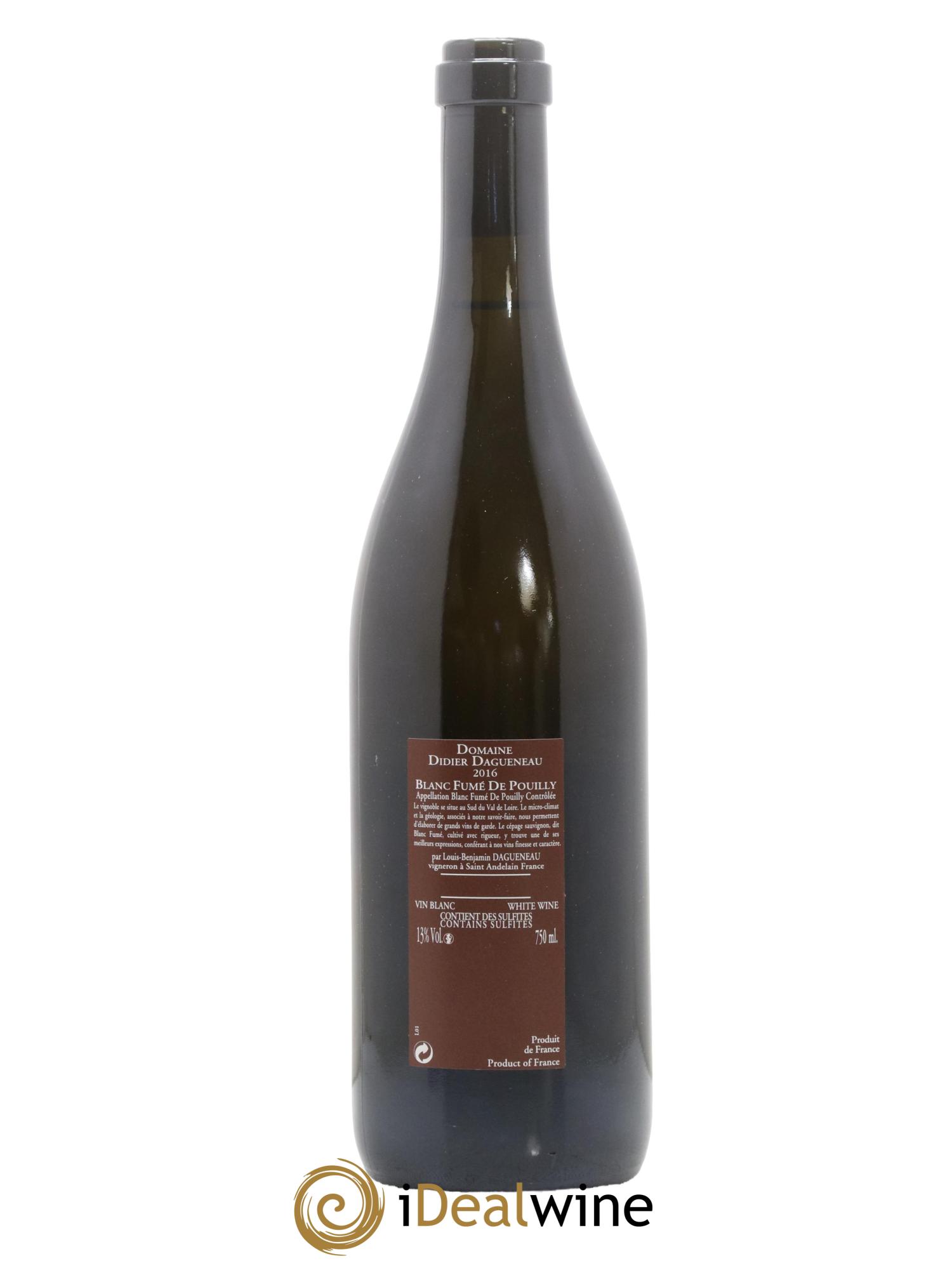 Vin de France (anciennement Pouilly-Fumé) Pur Sang Dagueneau (Domaine Didier - Louis-Benjamin) 2016 - Lot de 1 bouteille - 1