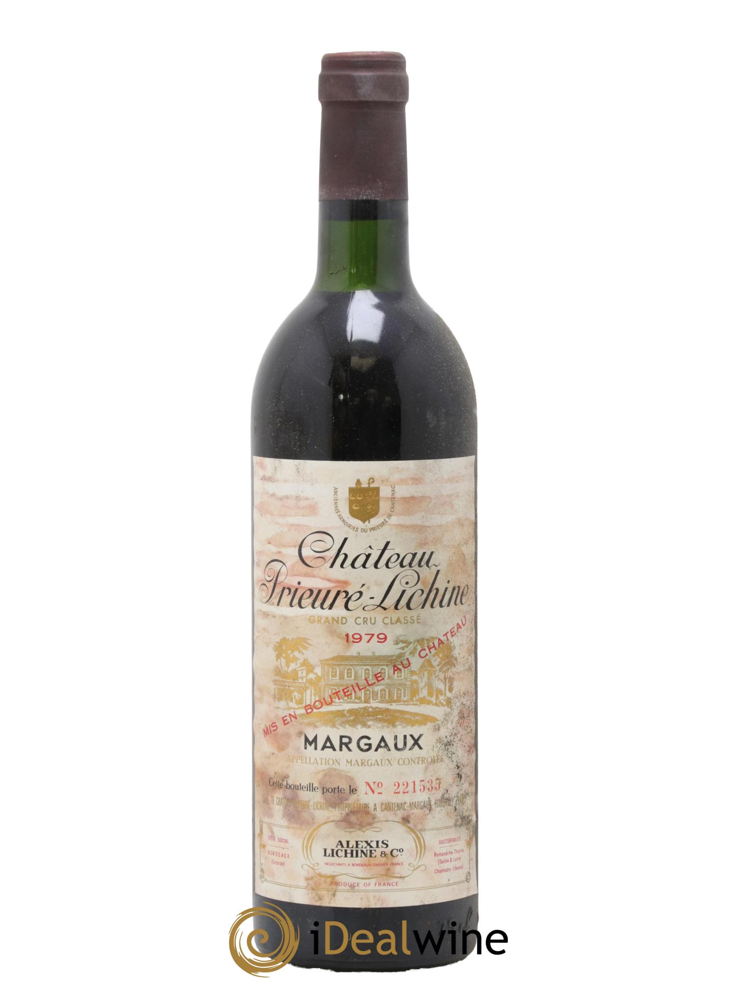 Château Prieuré Lichine 4ème Grand Cru Classé 1979 - Lot de 1 bouteille - 0