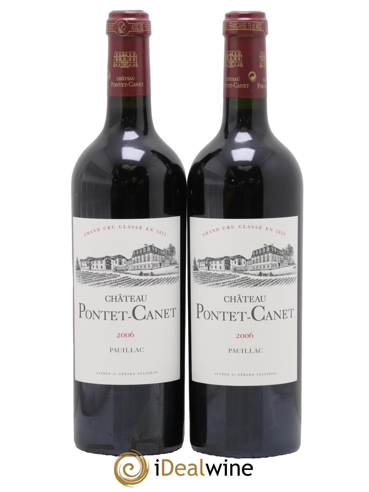 Château Pontet Canet 5ème Grand Cru Classé 2006 - Lot de 2 bouteilles - 0