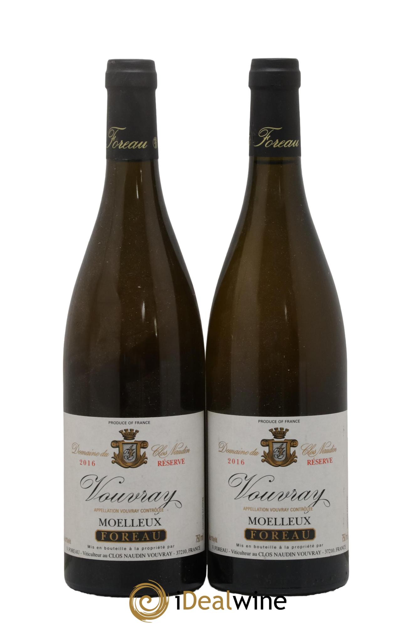 Vouvray Moelleux Réserve Clos Naudin - Philippe Foreau 2016 - Lotto di 2 bottiglie - 0