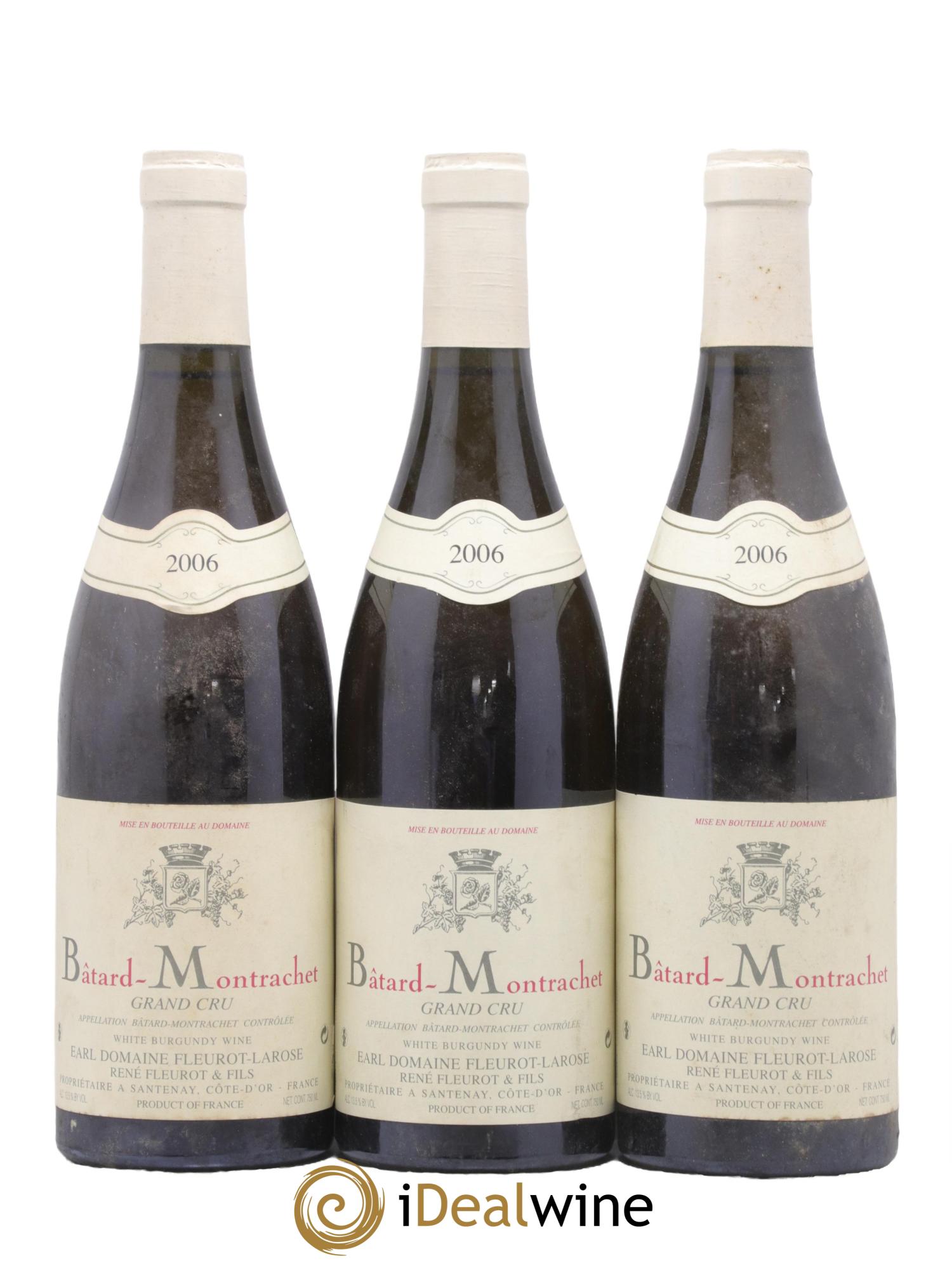 Bâtard-Montrachet Grand Cru Domaine Fleurot Larose 2006 - Lotto di 3 bottiglie - 0